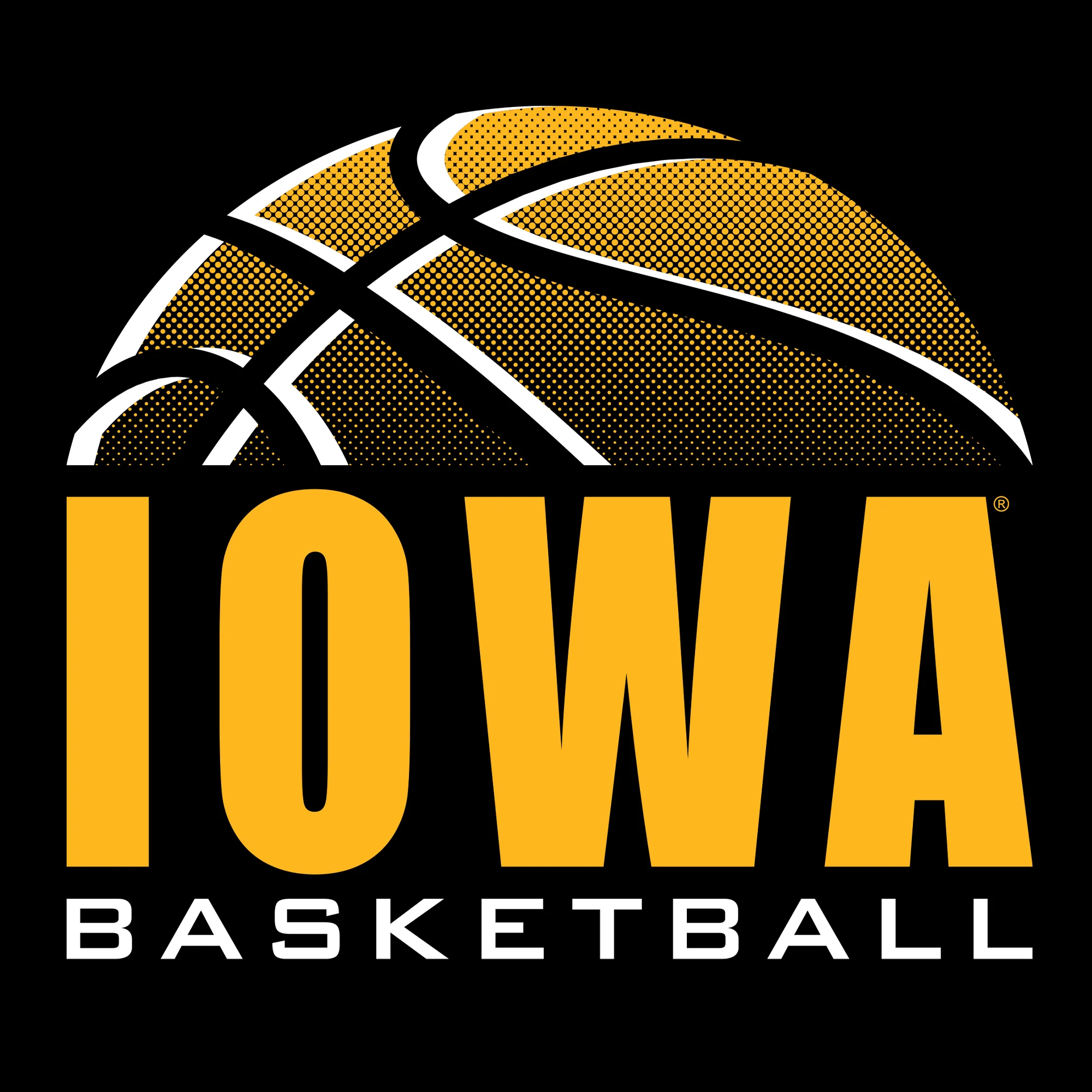 University of Iowa Hawkeyes Basketball Shadow Short Sleeve T Shirt - Black - Image 2