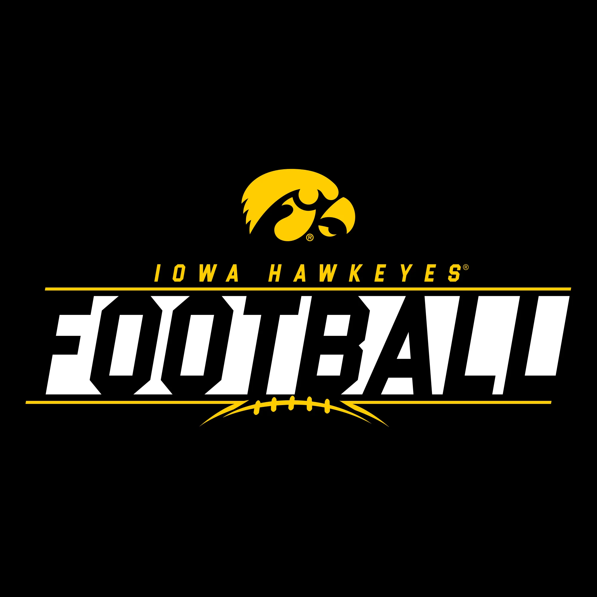 University of Iowa Hawkeyes Football Charge Short Sleeve T Shirt - Black - Image 2