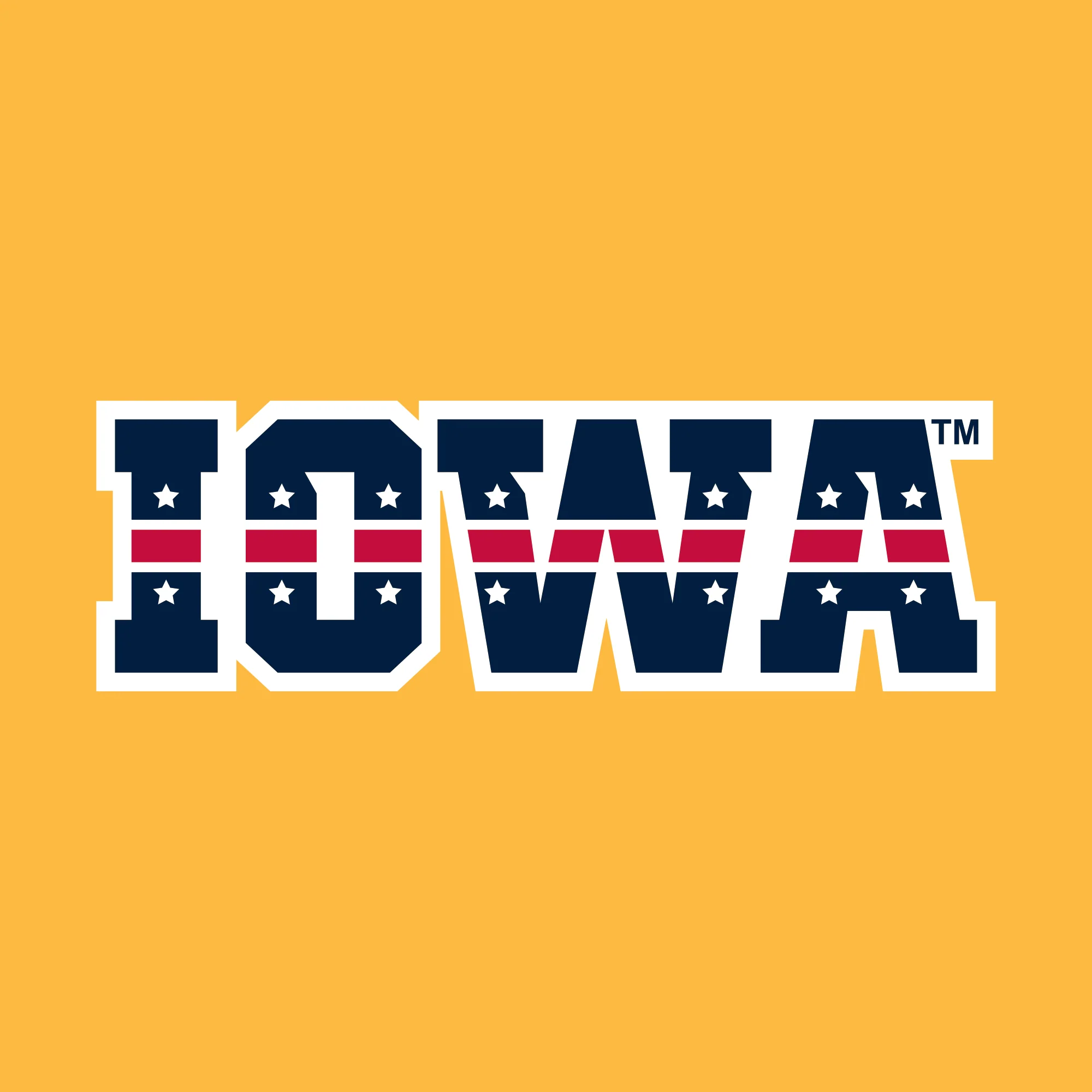 University of Iowa Hawkeyes Patriotic Wordmark, Team Color Crewneck - Image 2