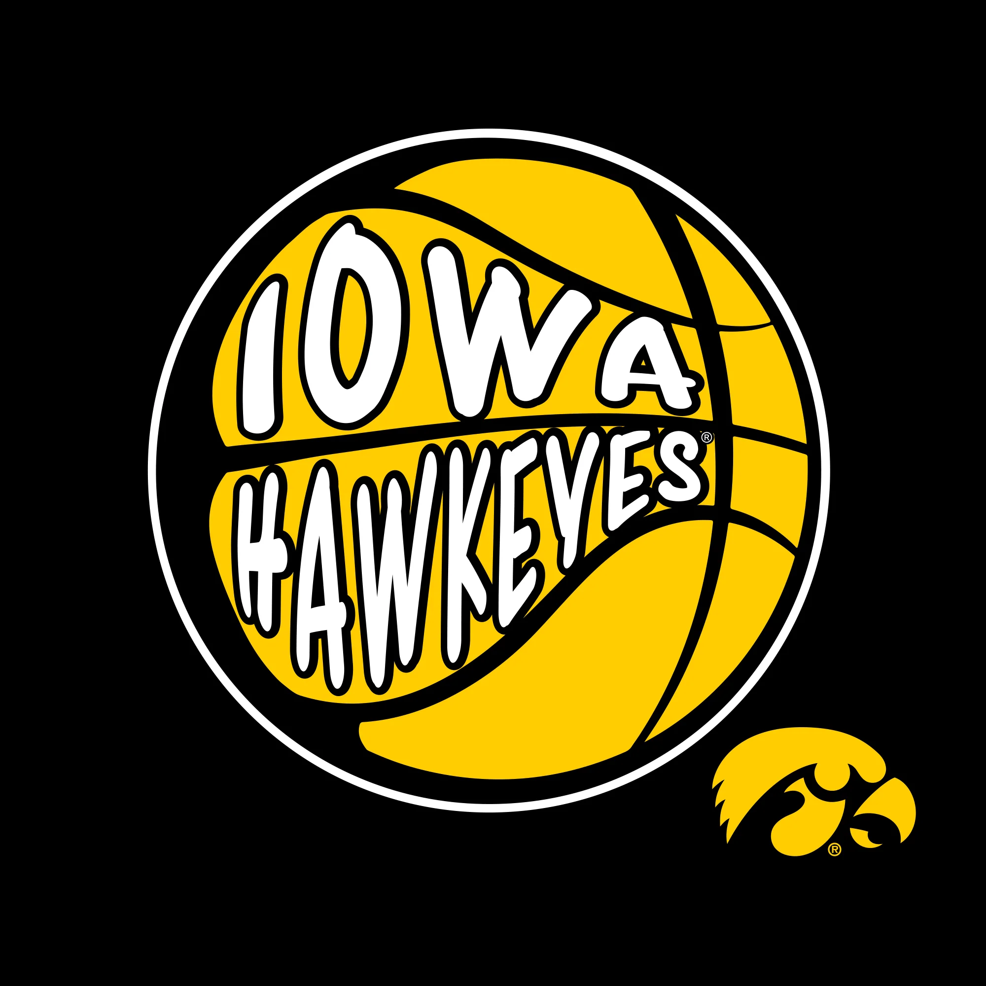 University of Iowa Hawkeyes Street Basketball Heavy Cotton Tank Top - Black - Image 2
