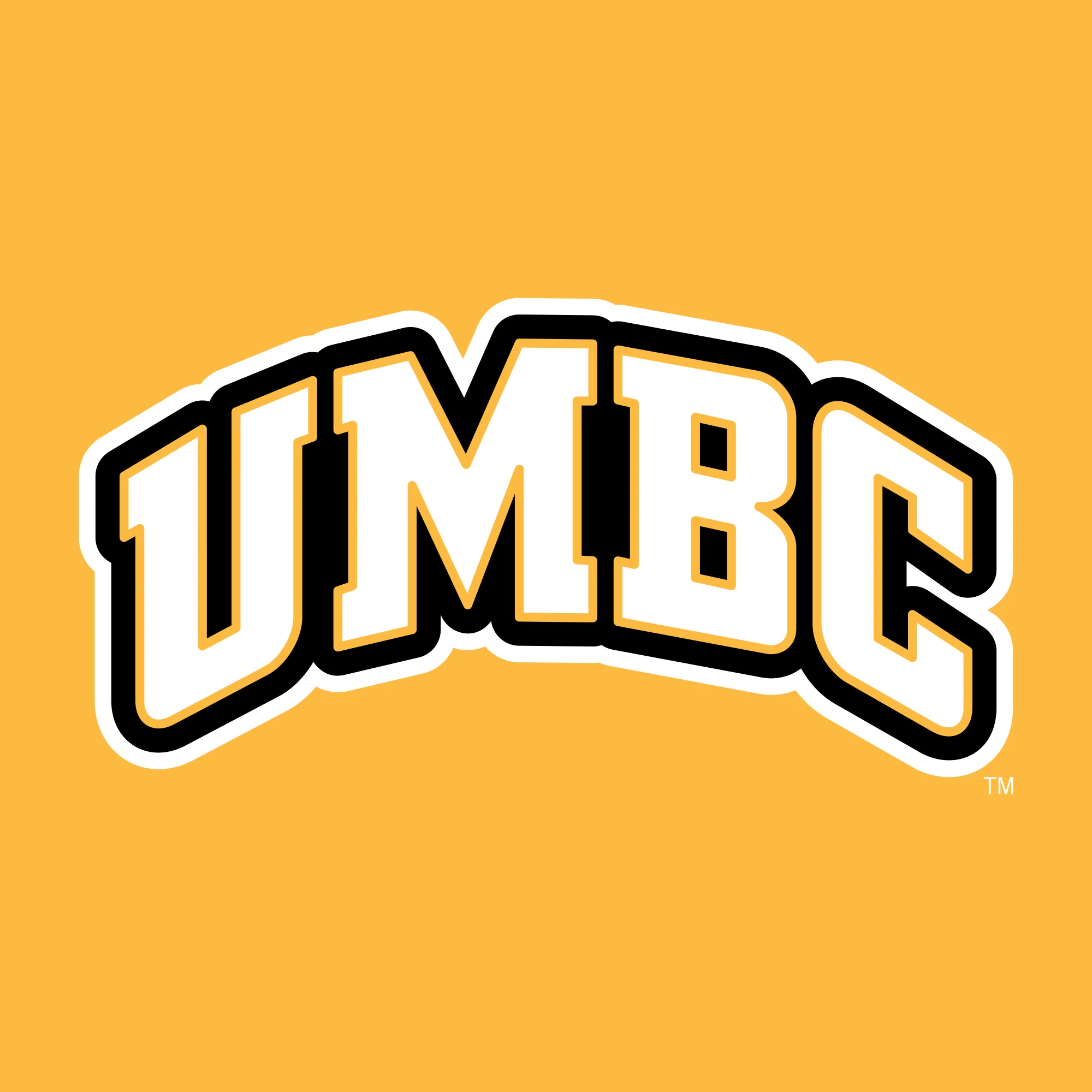 University of Maryland Baltimore County Retrievers Basic Block Crewneck Sweatshirt - Gold - Image 2