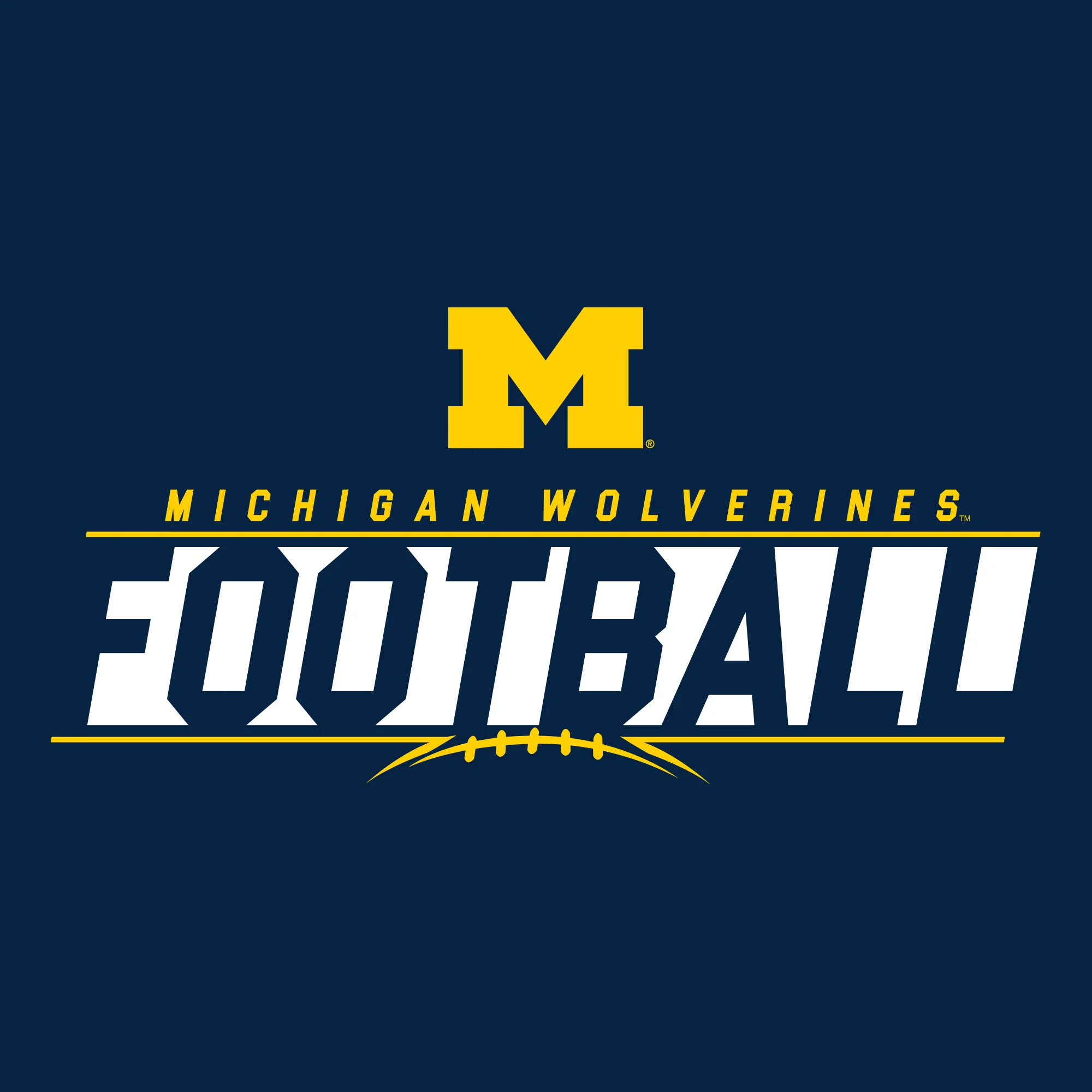 University of Michigan Football Charge Heavy Blend Hoodie - Navy - Image 2