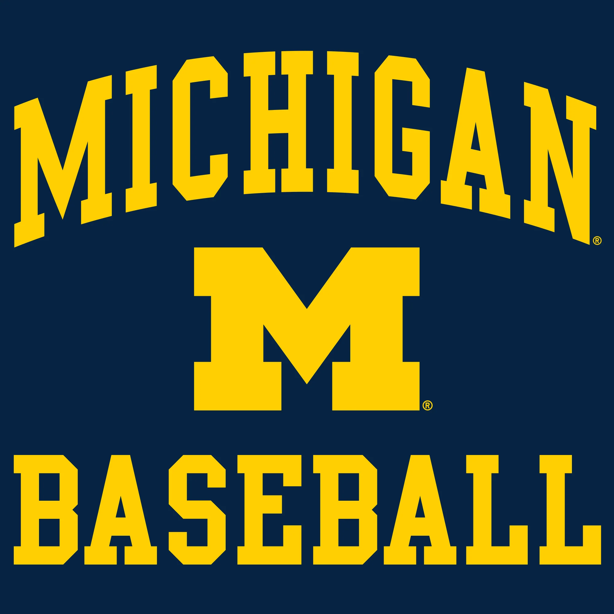 Michigan Wolverines Arch Logo Baseball Hoodie - Navy - Image 2