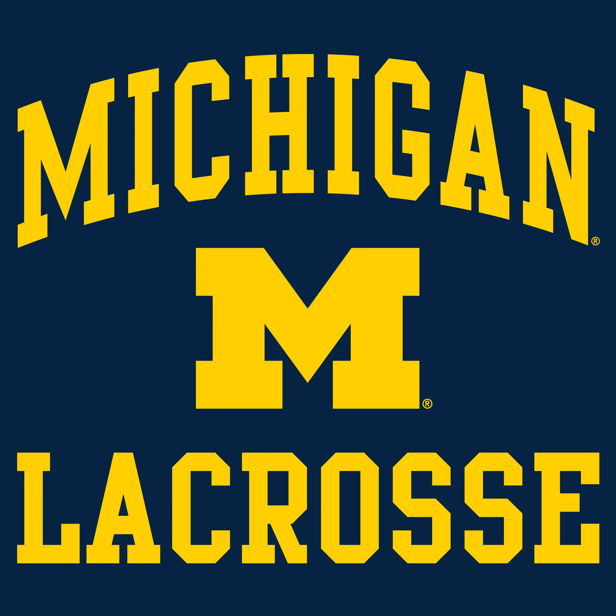 University of Michigan Wolverines Arch Logo Lacrosse Long Sleeve - Navy - Image 2
