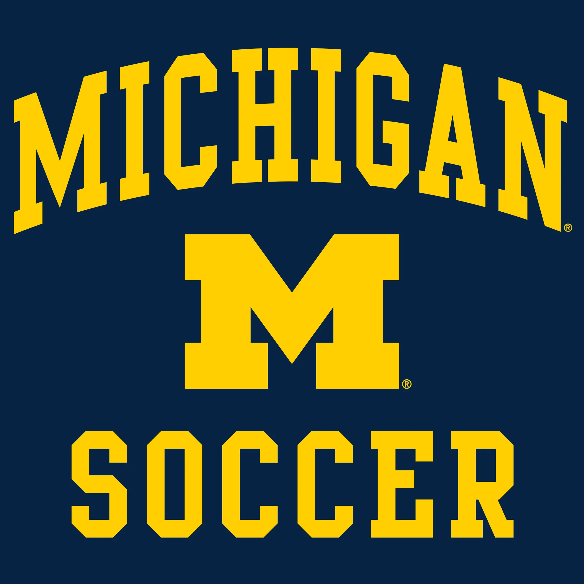 University of Michigan Wolverines Arch Logo Soccer Long Sleeve - Navy - Image 2