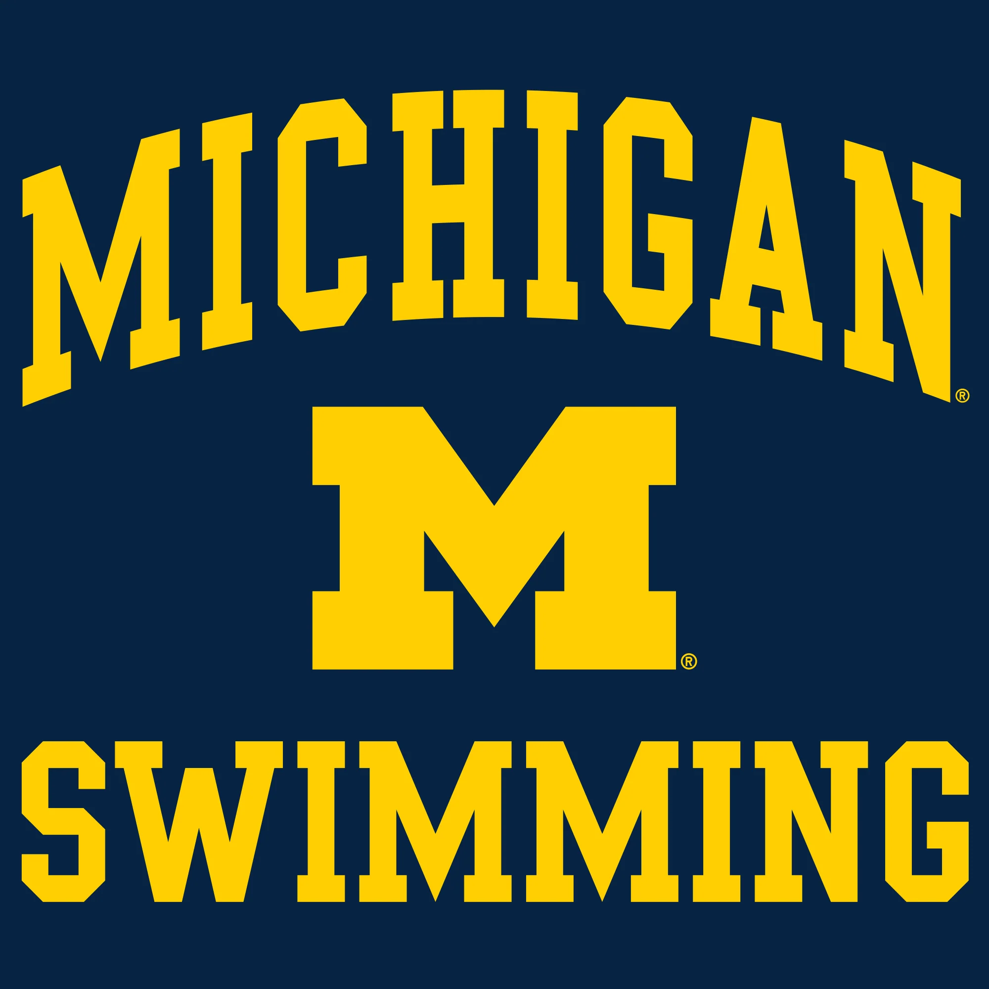 University of Michigan Wolverines Arch Logo Swimming Long Sleeve - Navy - Image 2