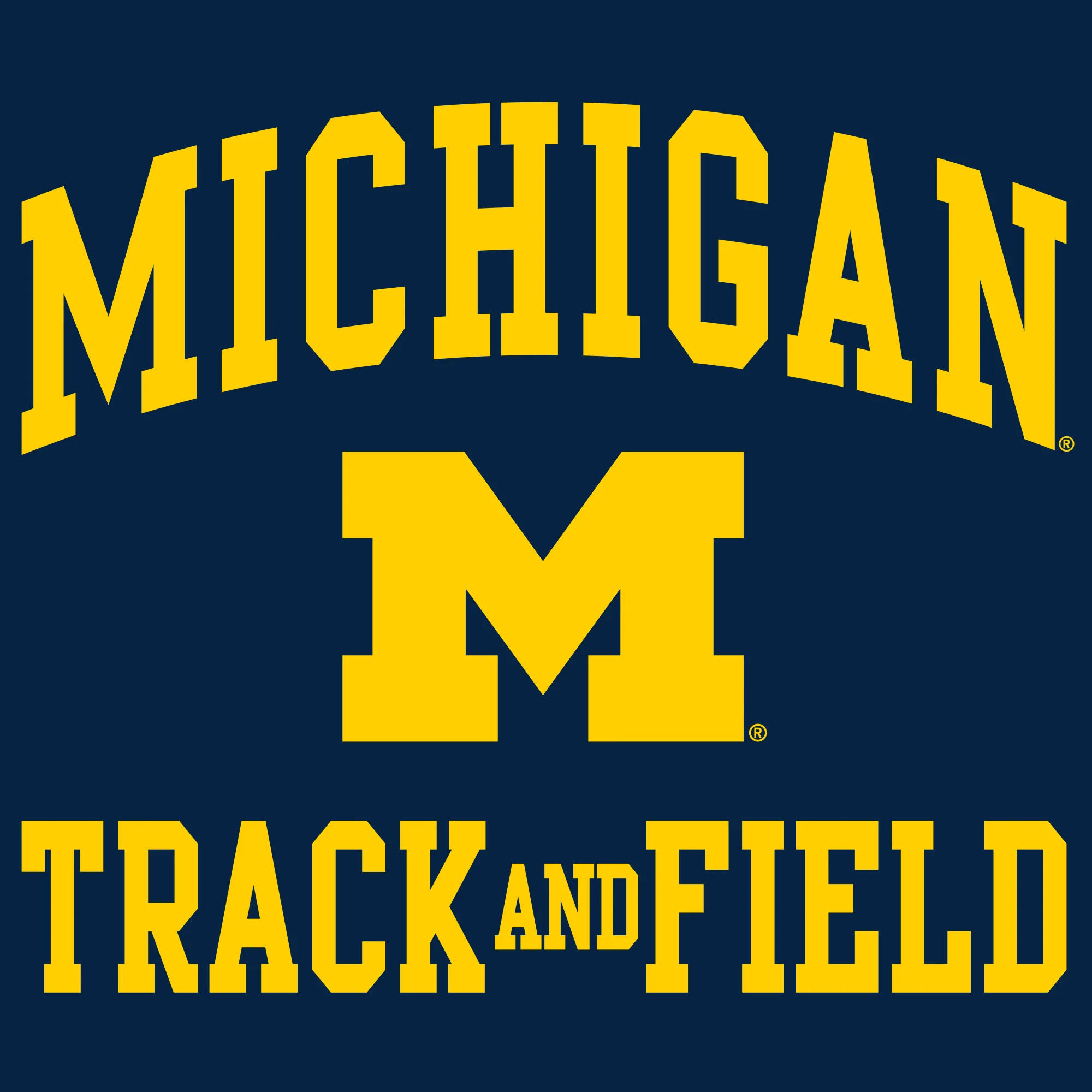 University of Michigan Wolverines Arch Logo Track & Field Long Sleeve - Navy - Image 2