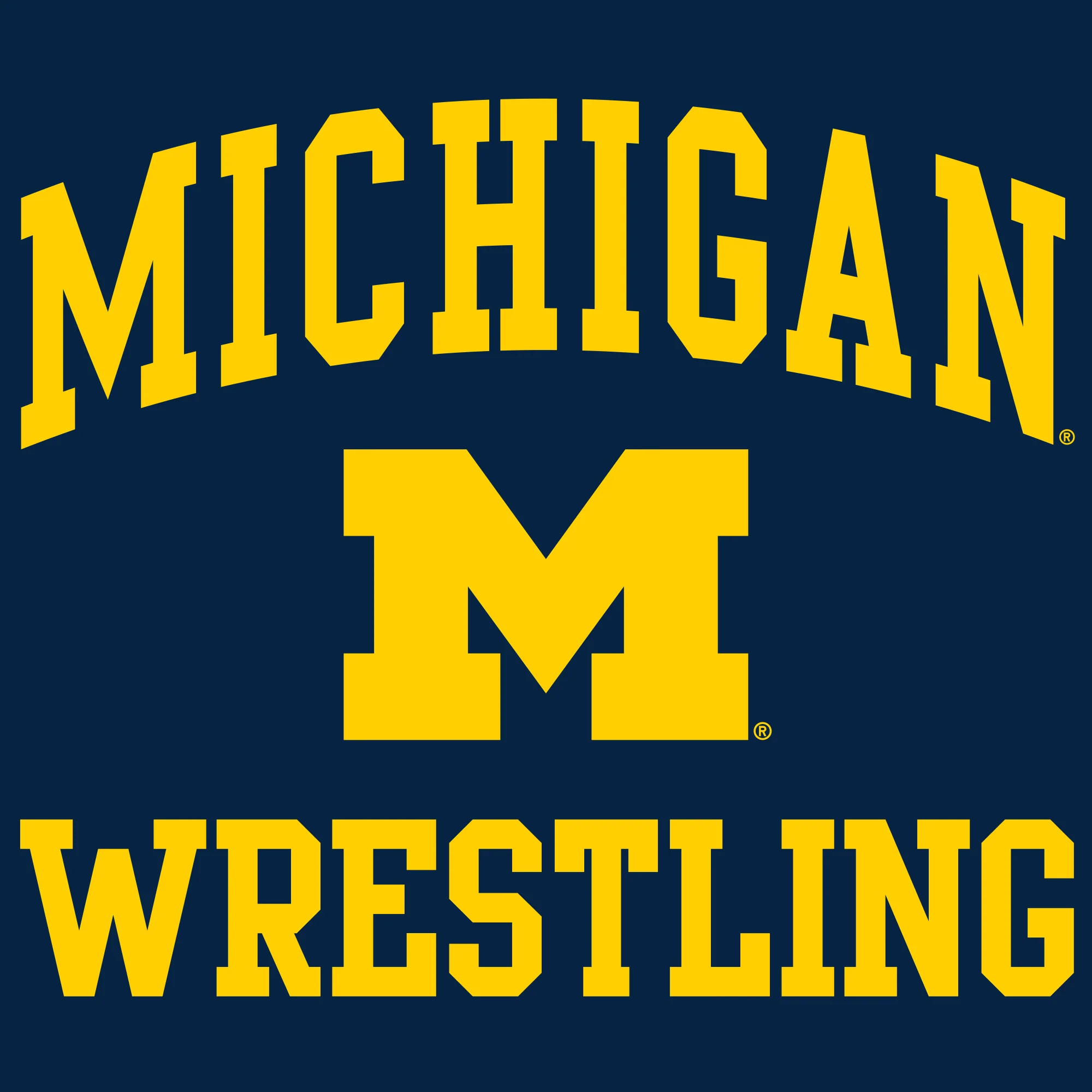 University of Michigan Wolverines Arch Logo Wrestling Long Sleeve - Navy - Image 2