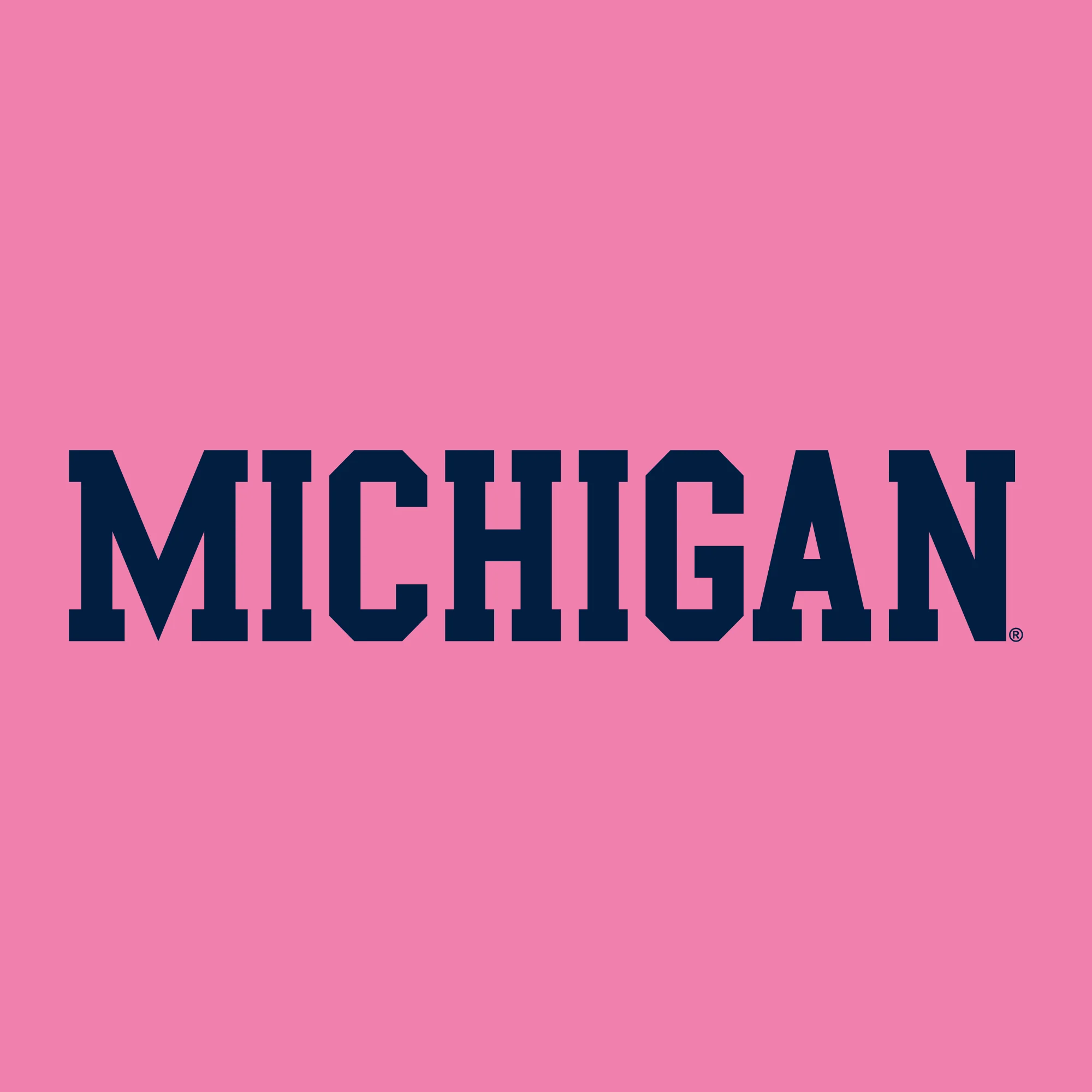 University of Michigan Wolverines Basic Block Women's T-Shirt - Azalea - Image 2