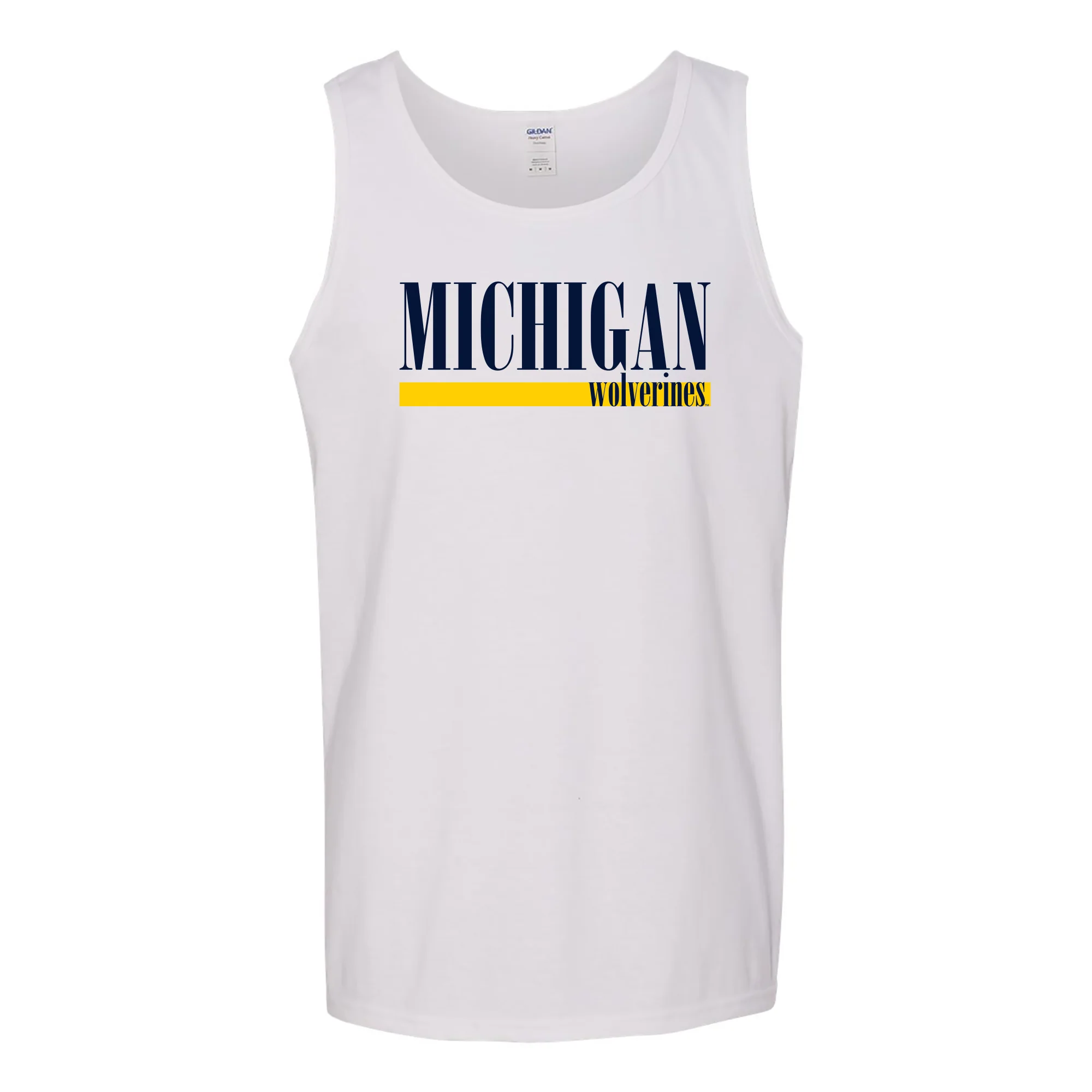 University of Michigan Wolverines Boldline Basic Cotton Tank Top - White