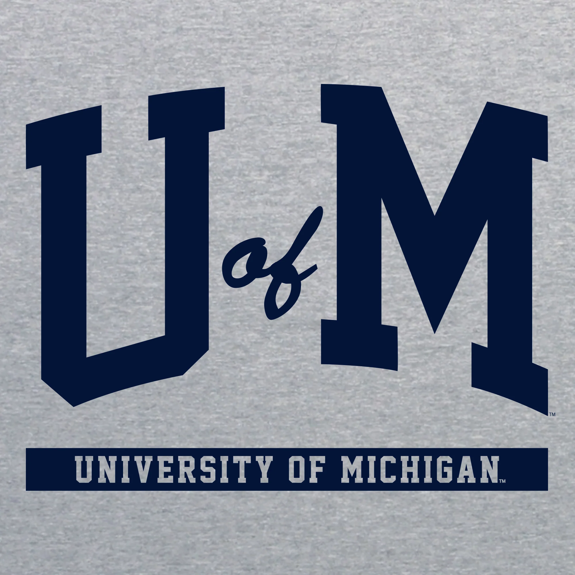 University of Michigan Wolverines Initial Arch T-Shirt - Sport Grey - Image 2