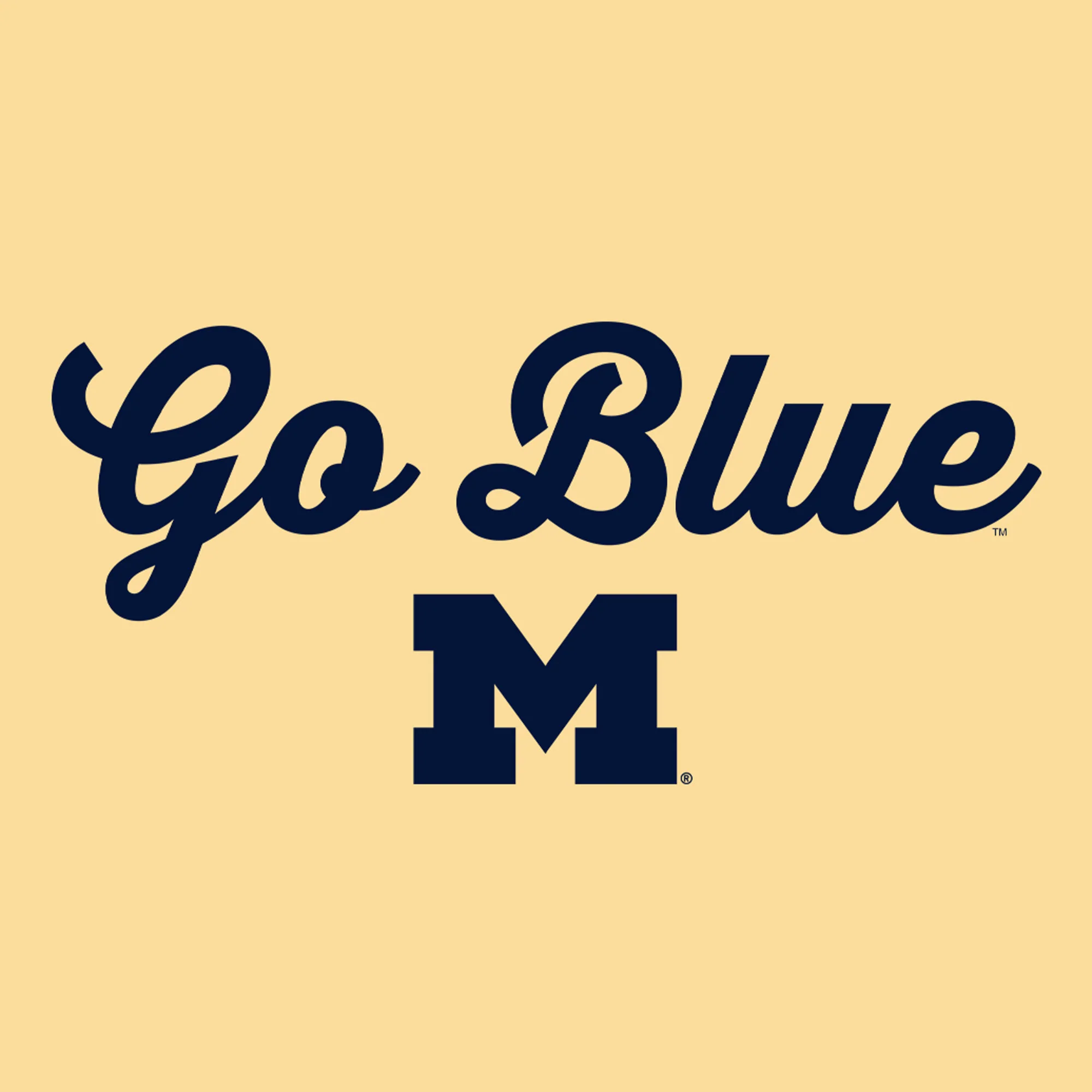 University of Michigan Wolverines Spirited Script Women's Racerback Tank - Banana Cream - Image 2