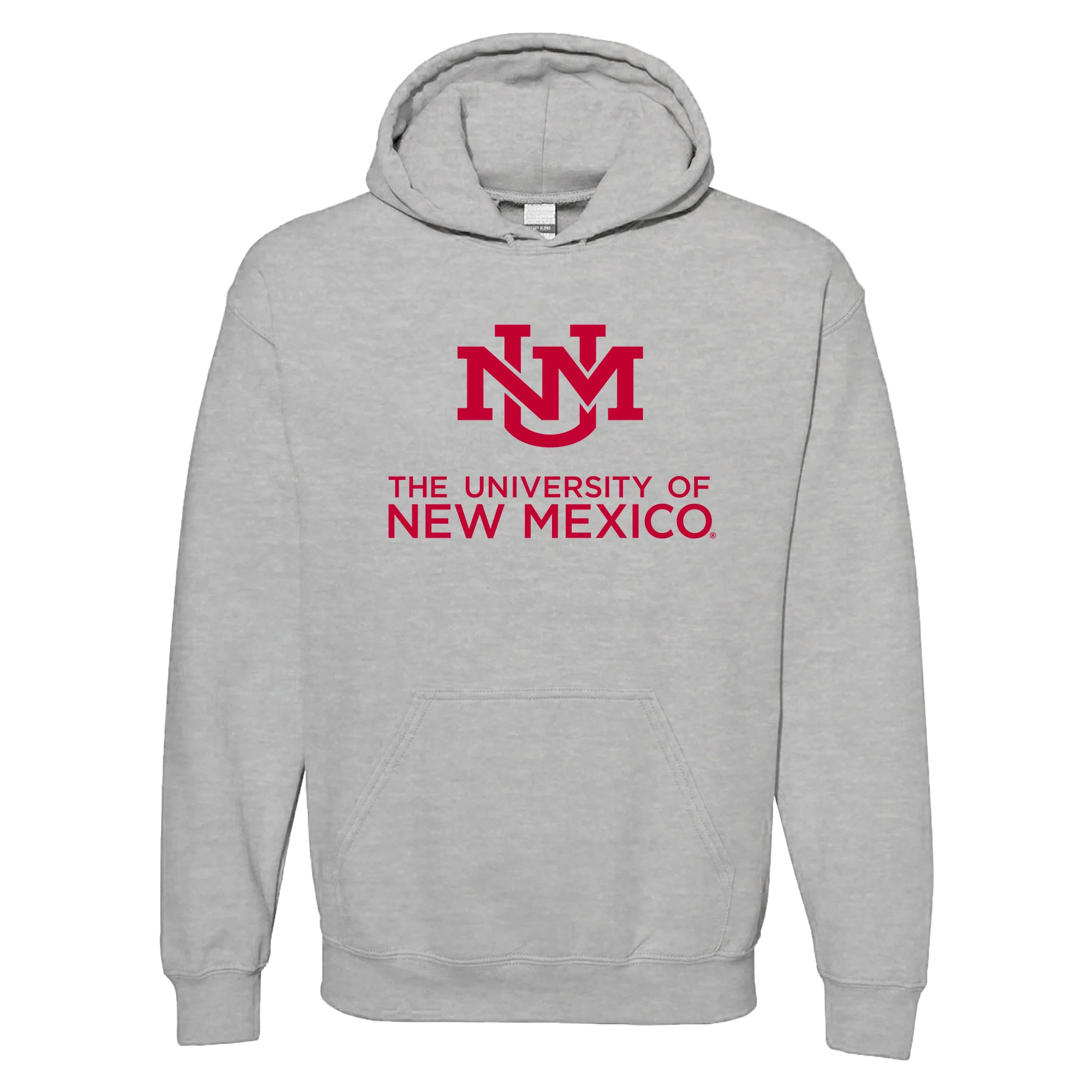 University of New Mexico Lobos Institutional Logo Cotton Hoodie - Sport Grey