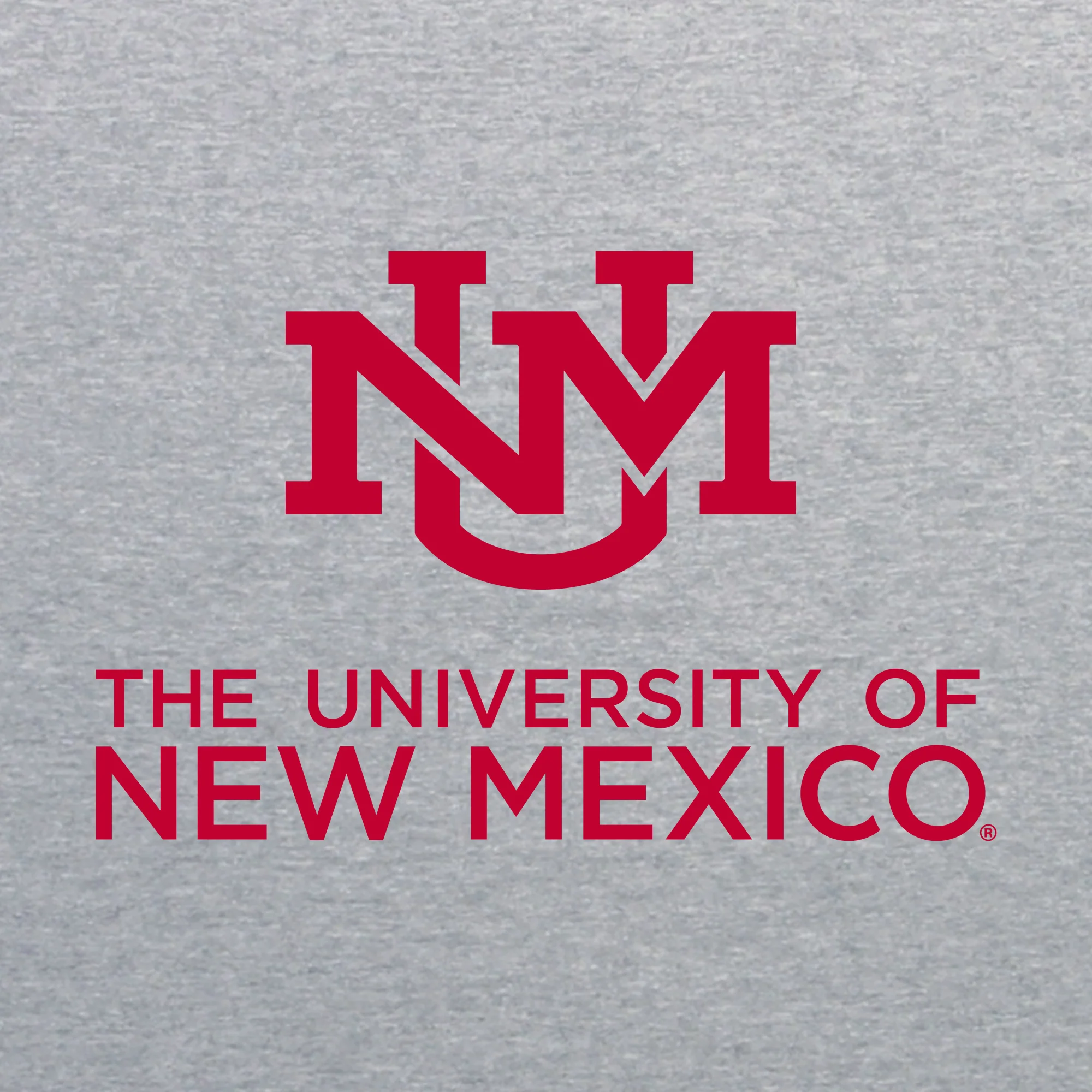 University of New Mexico Lobos Institutional Logo Cotton Hoodie - Sport Grey - Image 2