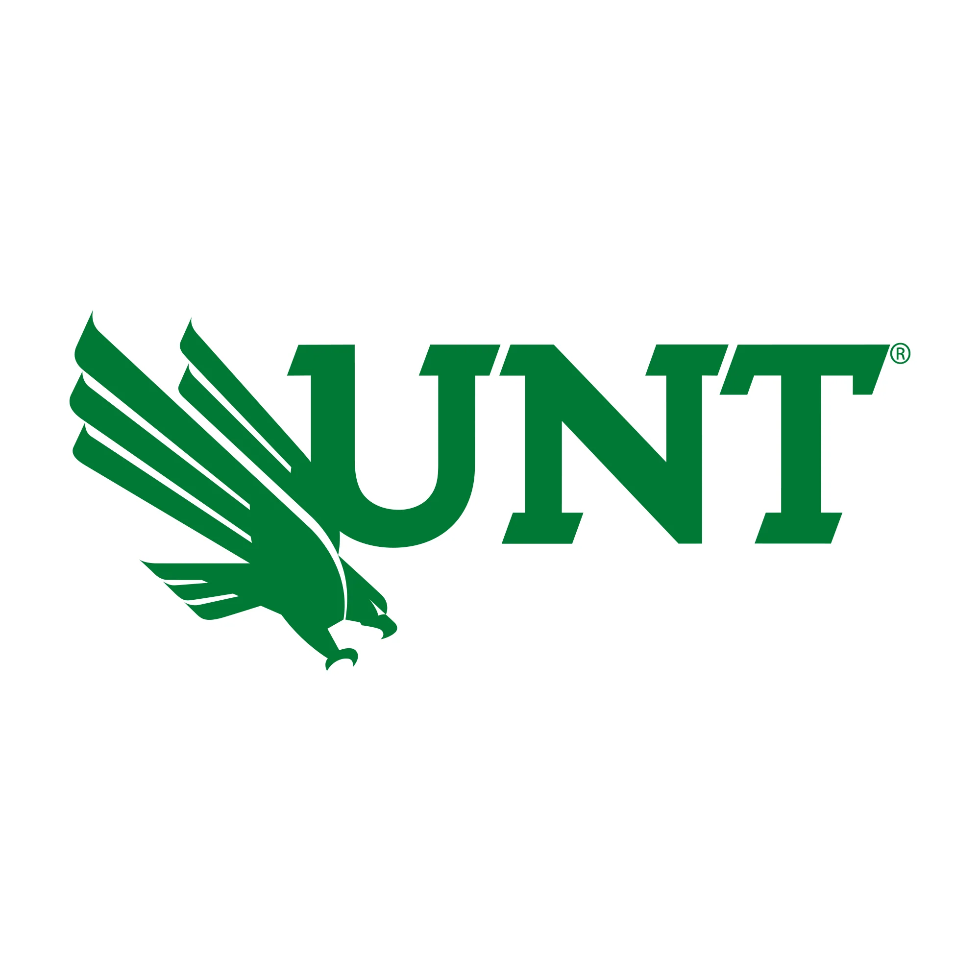 University of North Texas Mean Green Primary Logo Cotton Youth T-Shirt - White - Image 2