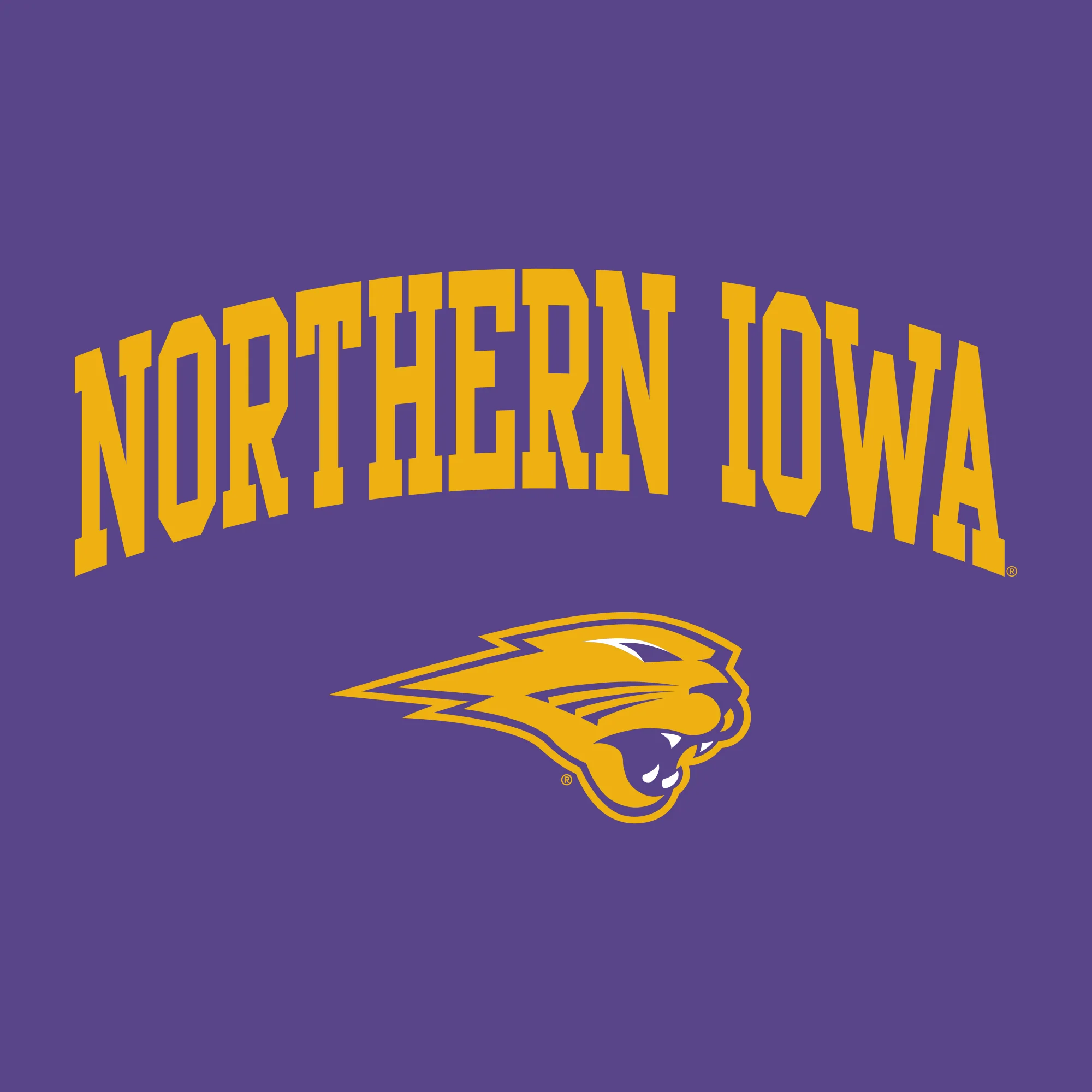 University of Northern Iowa Panthers Arch Logo Hoodie - Purple - Image 2