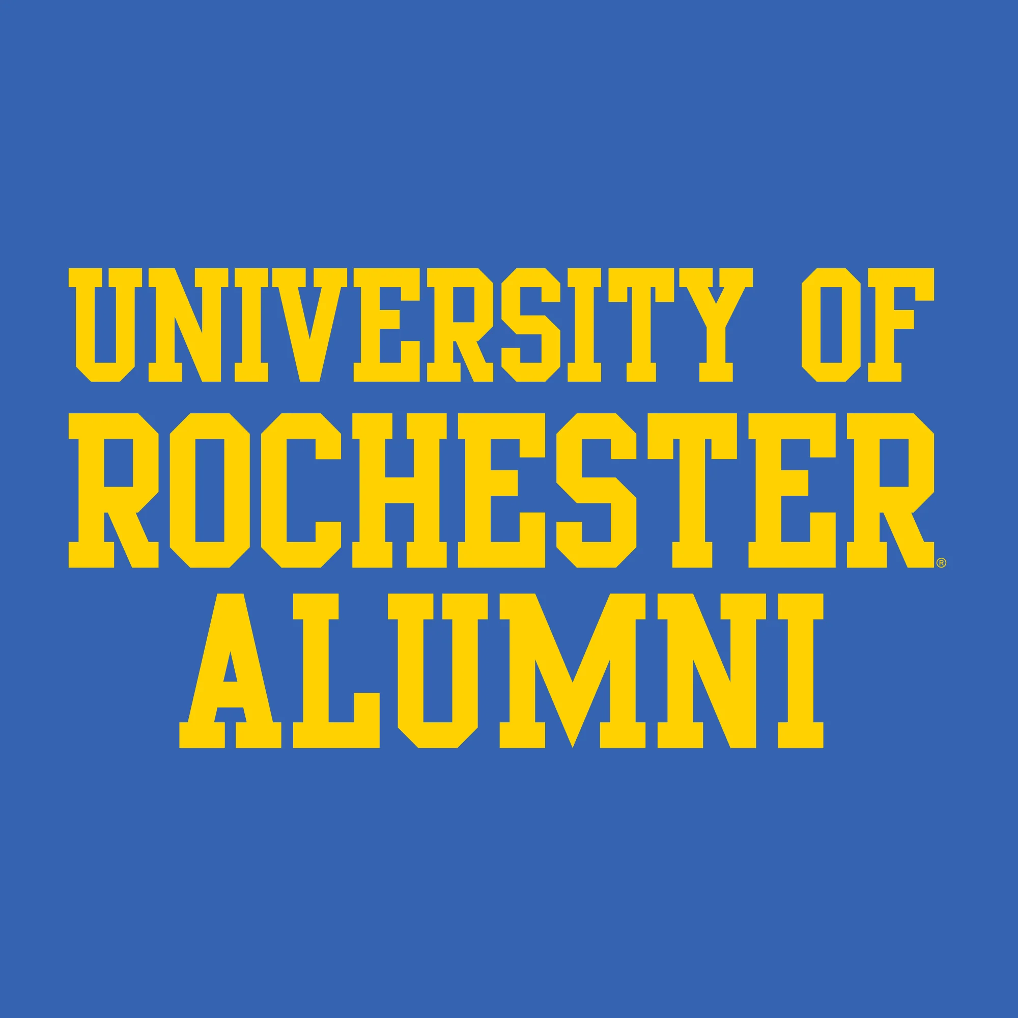 University of Rochester Yellowjackets Alumni Basic Block Short Sleeve T Shirt - Royal - Image 2