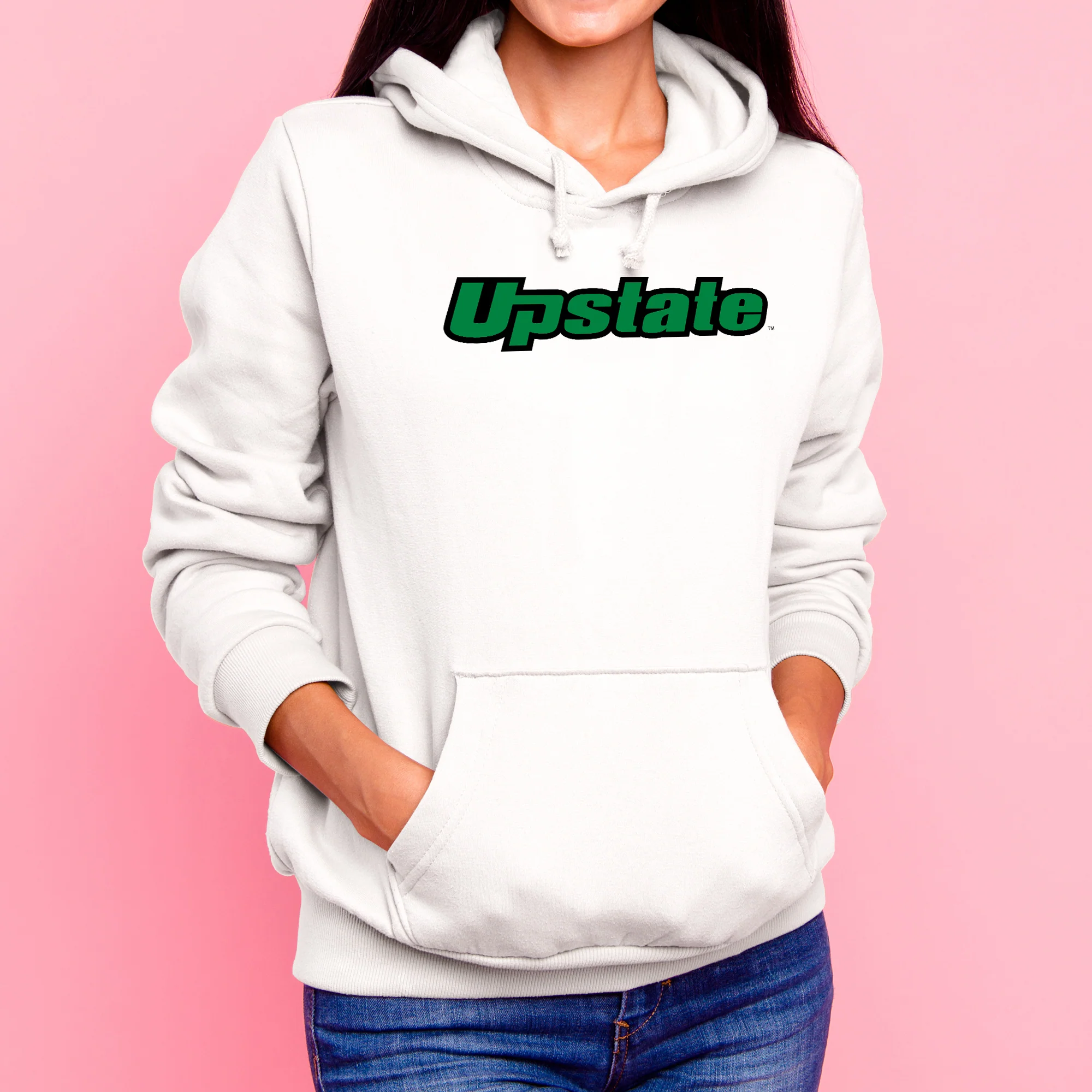 University of South Carolina Upstate Spartans Basic Block Hoodie - White - Image 4