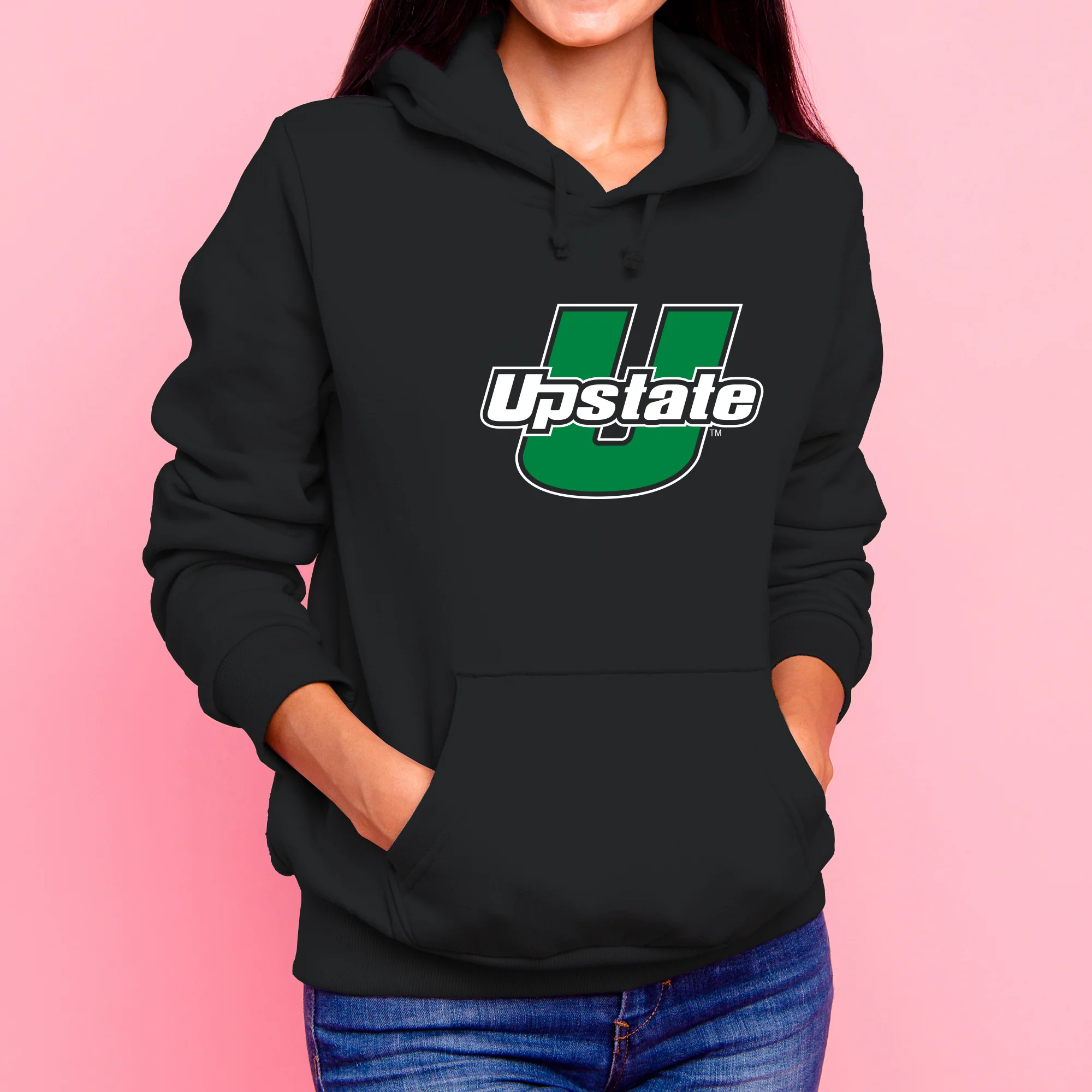 University of South Carolina Upstate Spartans Primary Logo Hoodie - Black - Image 4