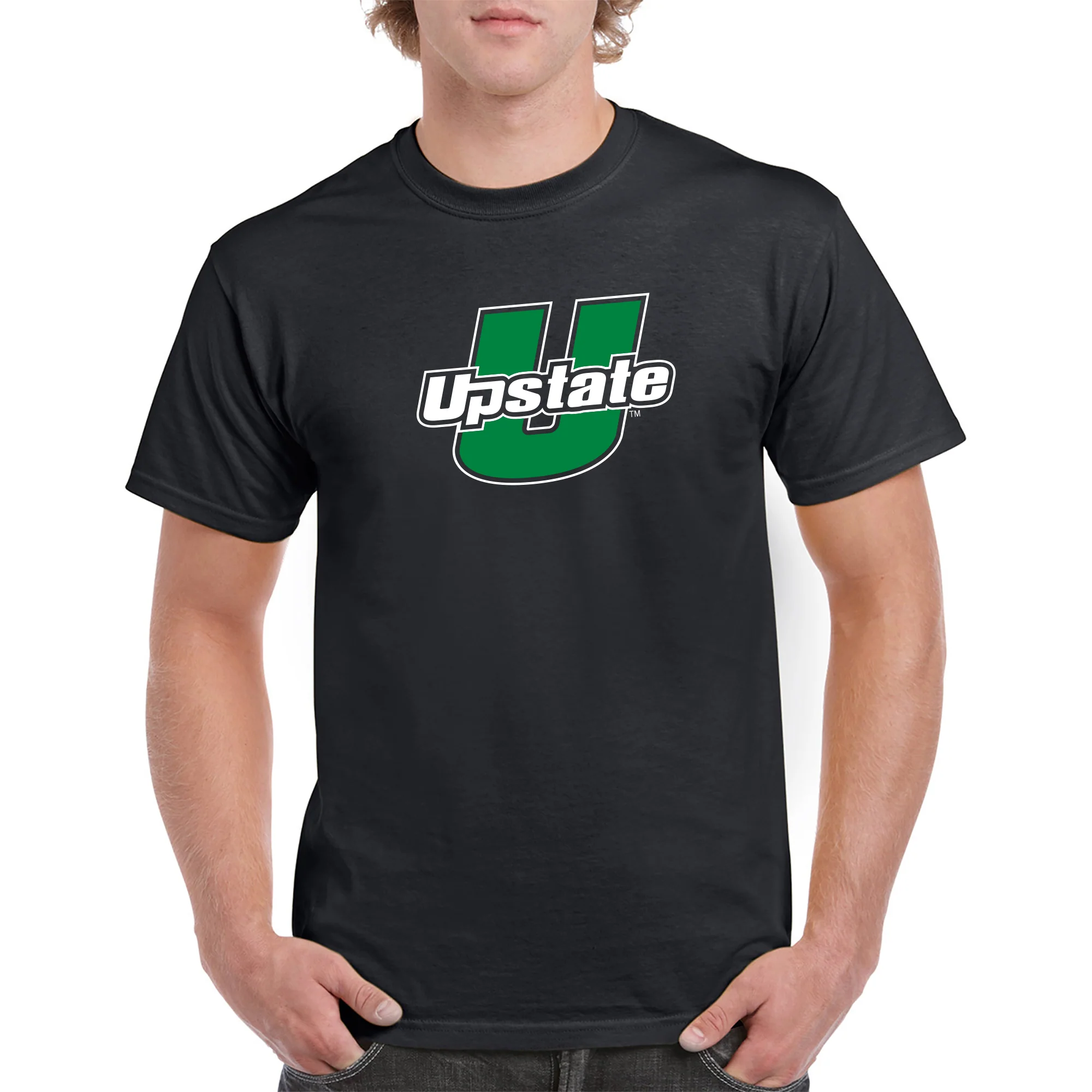 University of South Carolina Upstate Spartans Primary Logo T-Shirt - Black - Image 3