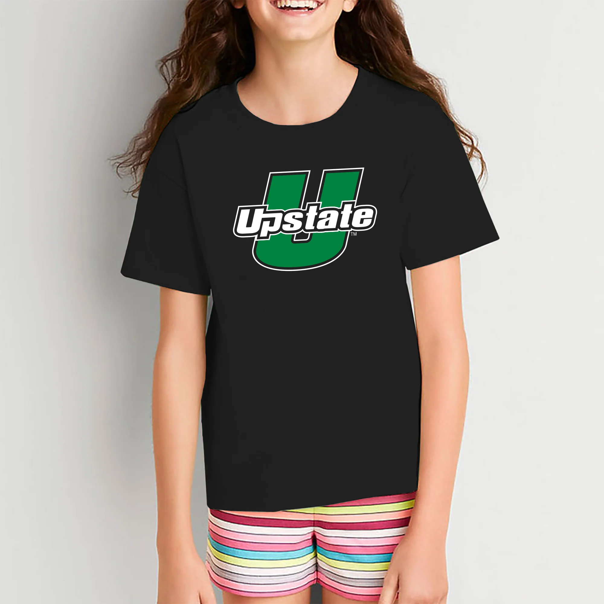 University of South Carolina Upstate Spartans Primary Logo Youth T-Shirt - Black - Image 4
