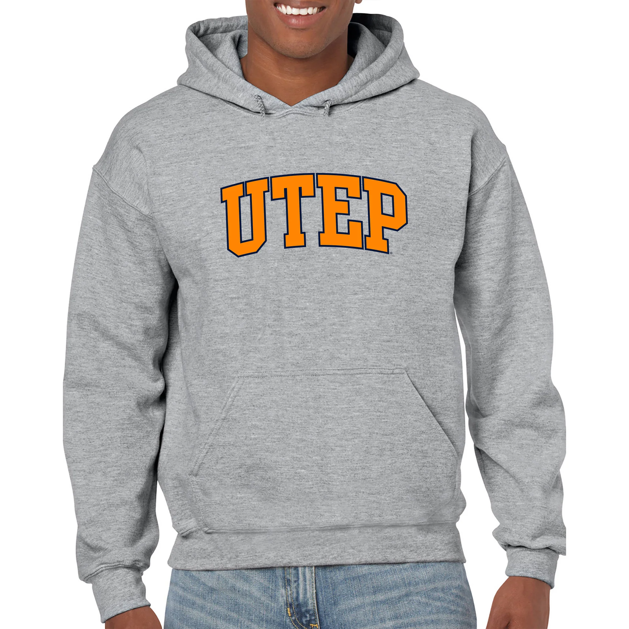 University of Texas at El Paso Miners Arch Logo Hoodie - Sport Grey - Image 3
