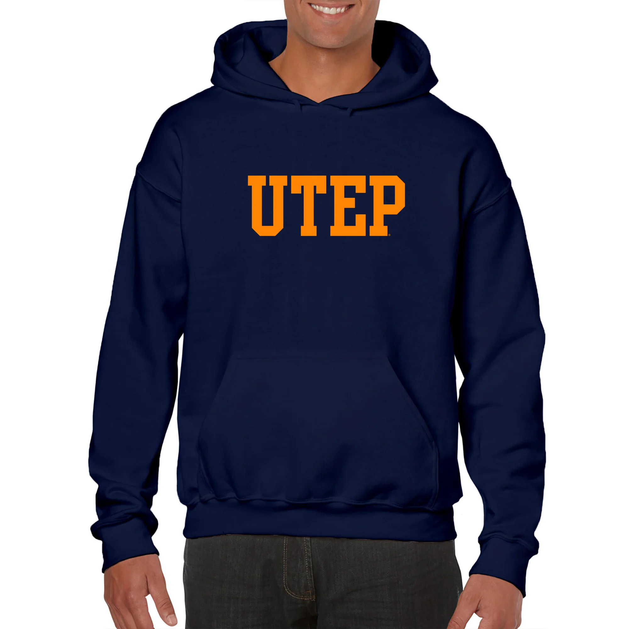 University of Texas at El Paso Miners Basic Block Hoodie - Navy - Image 3