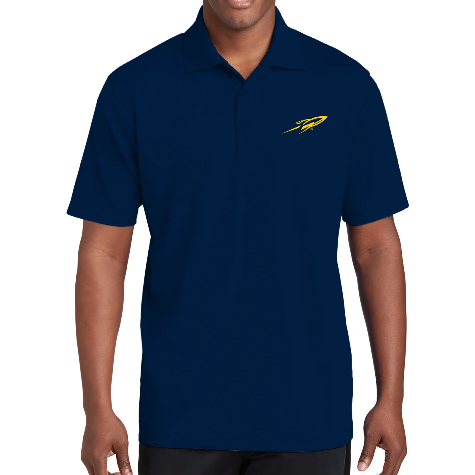 University of Toledo Rockets Primary Logo Left Chest Polo - Navy - Image 3