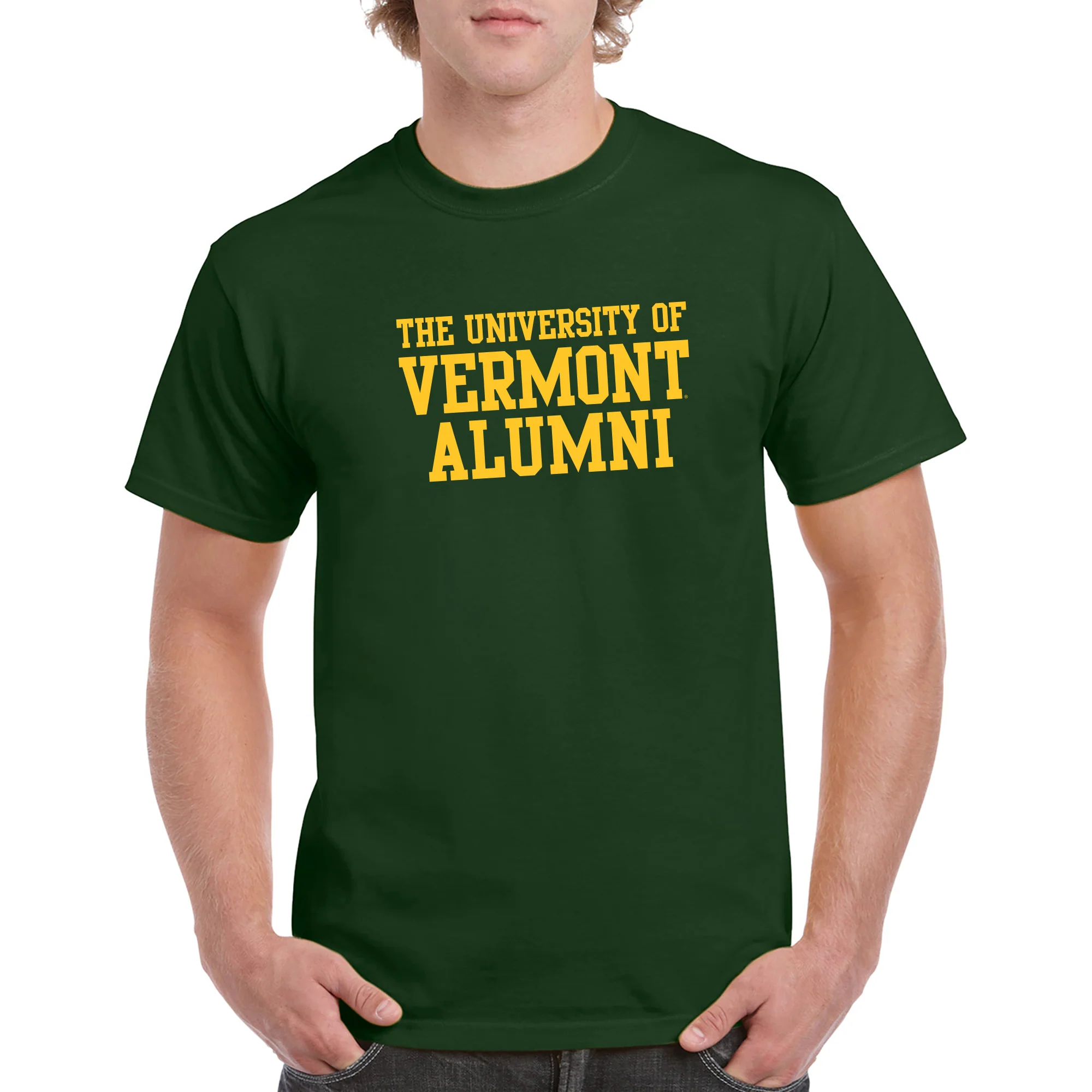 University of Vermont Catamounts Alumni Basic Block T Shirt - Forest - Image 3