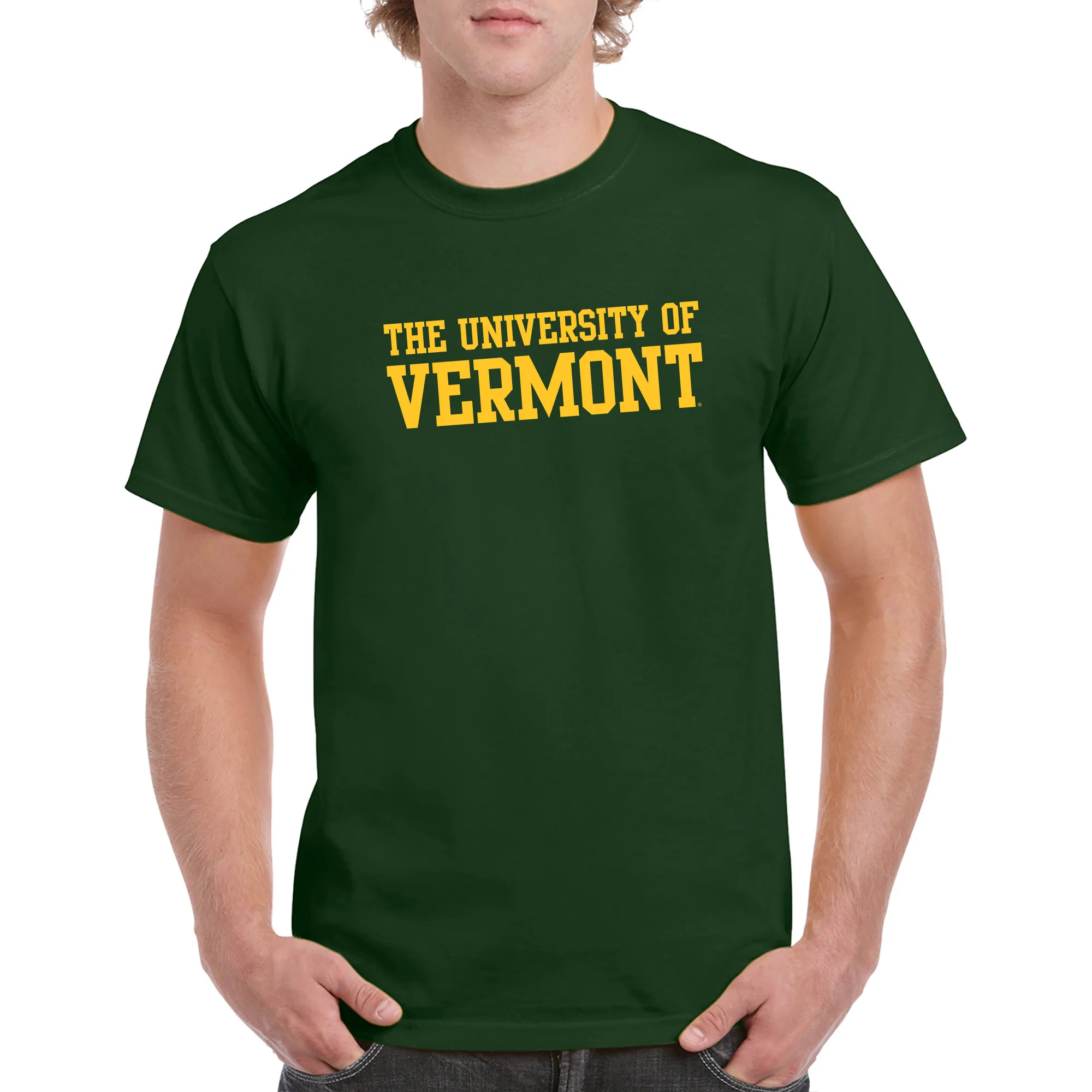 University of Vermont Catamounts Basic Block T Shirt - Forest - Image 3
