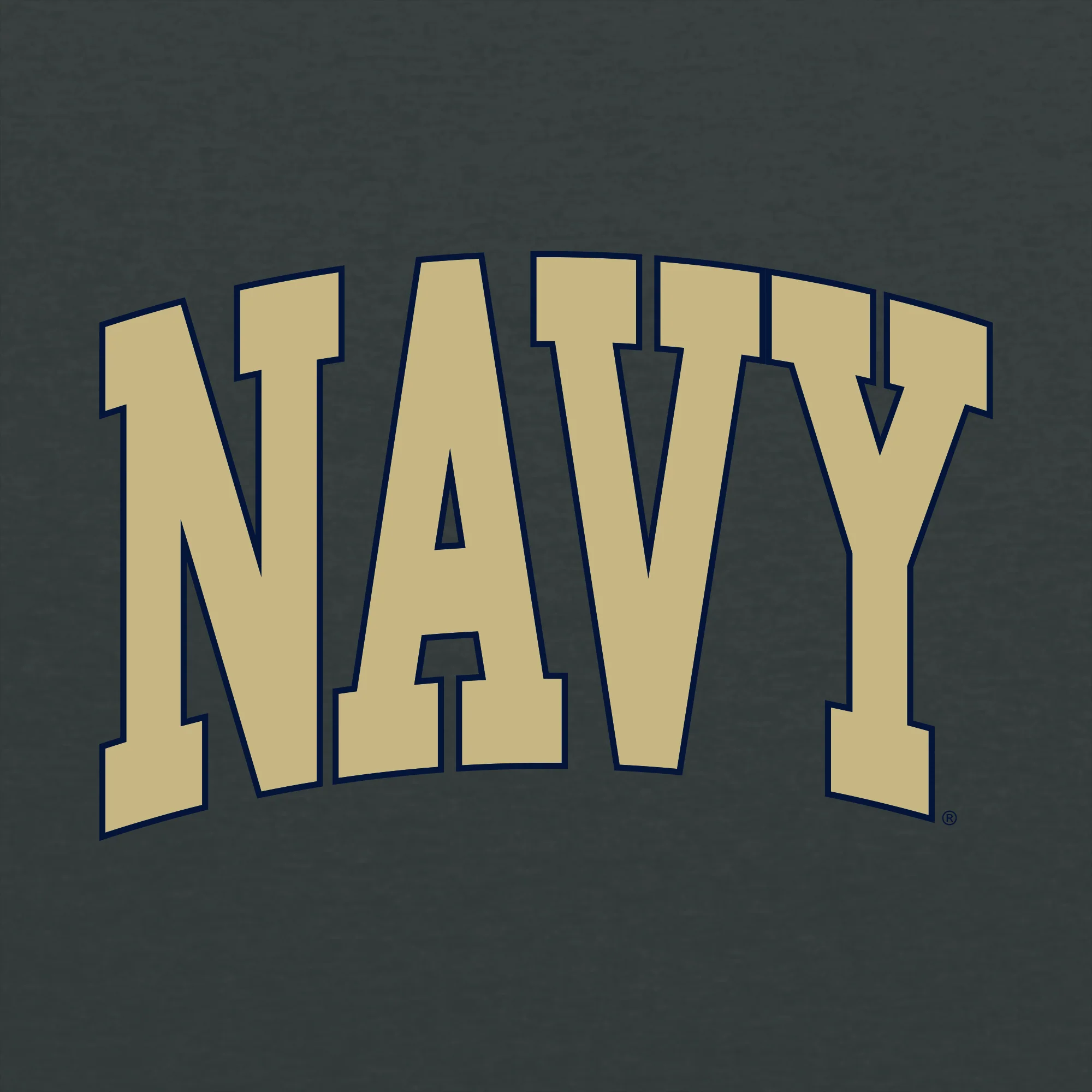 US Naval Academy Midshipmen Mega Arch T-Shirt - Dark Heather - Image 2