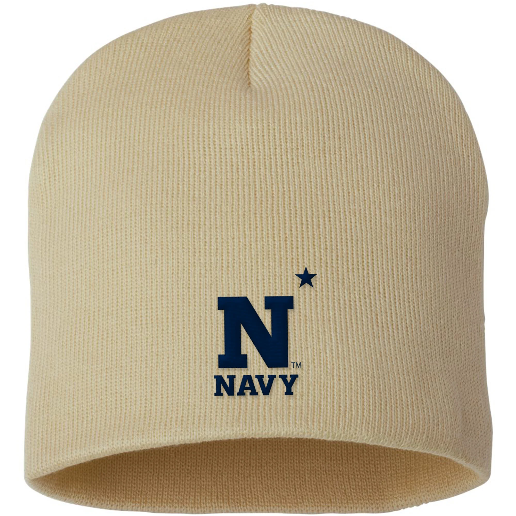 US Naval Academy Primary Logo Solid Knit Beanie - Image 2