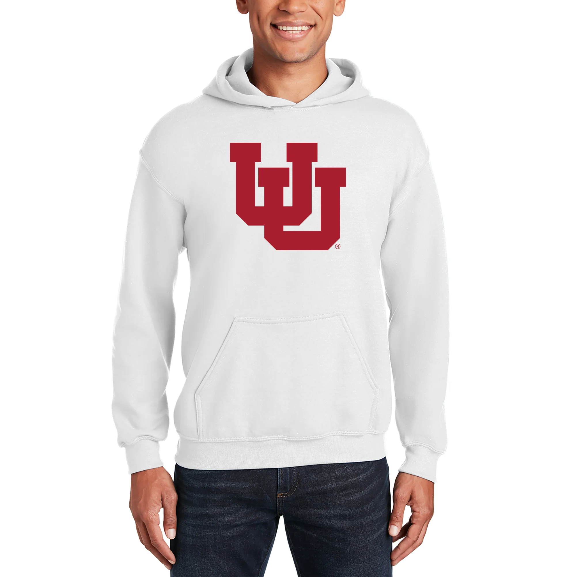 Utah Utes Primary Logo Hoodie - White - Image 3