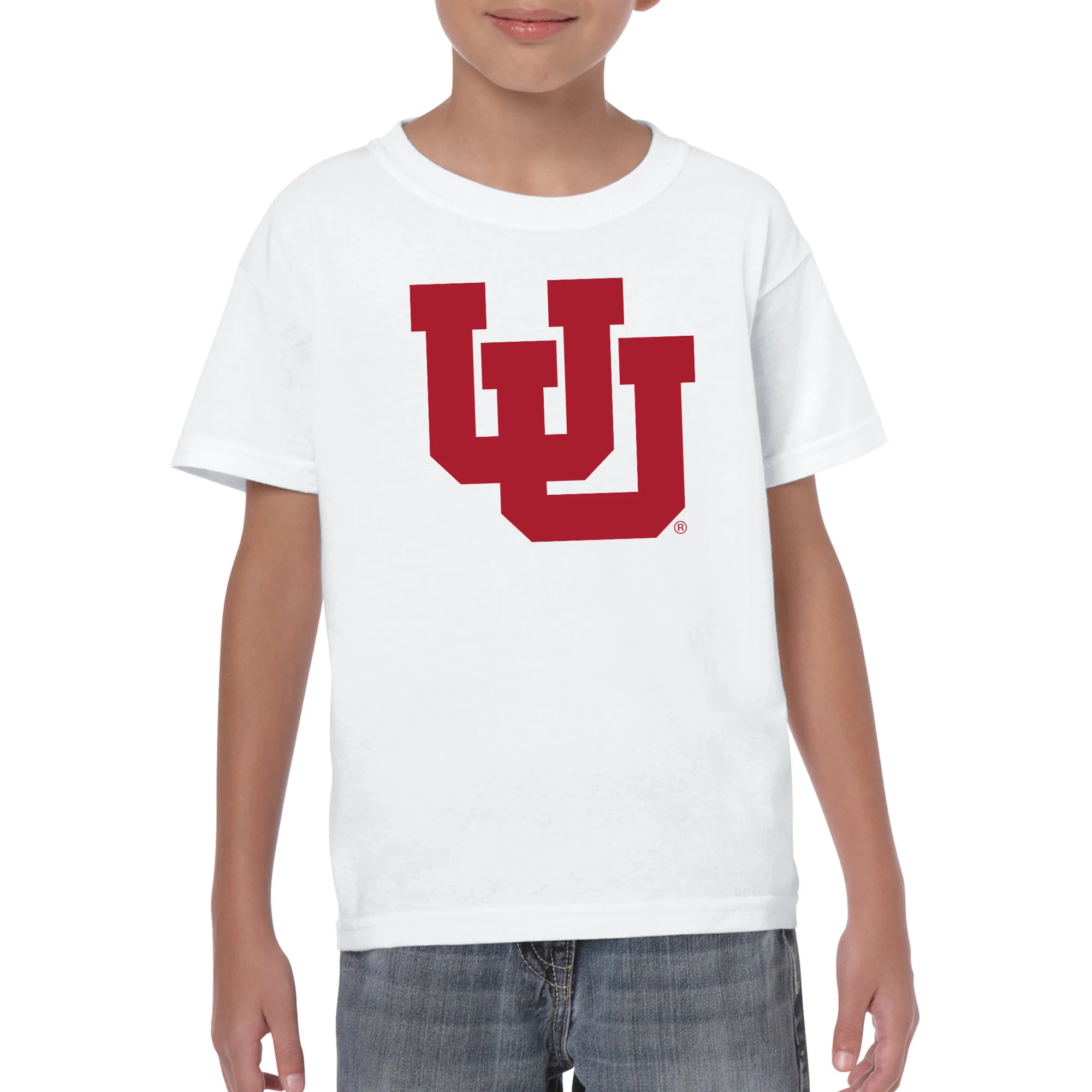 Utah Utes Primary Logo Youth T-Shirt - White - Image 3