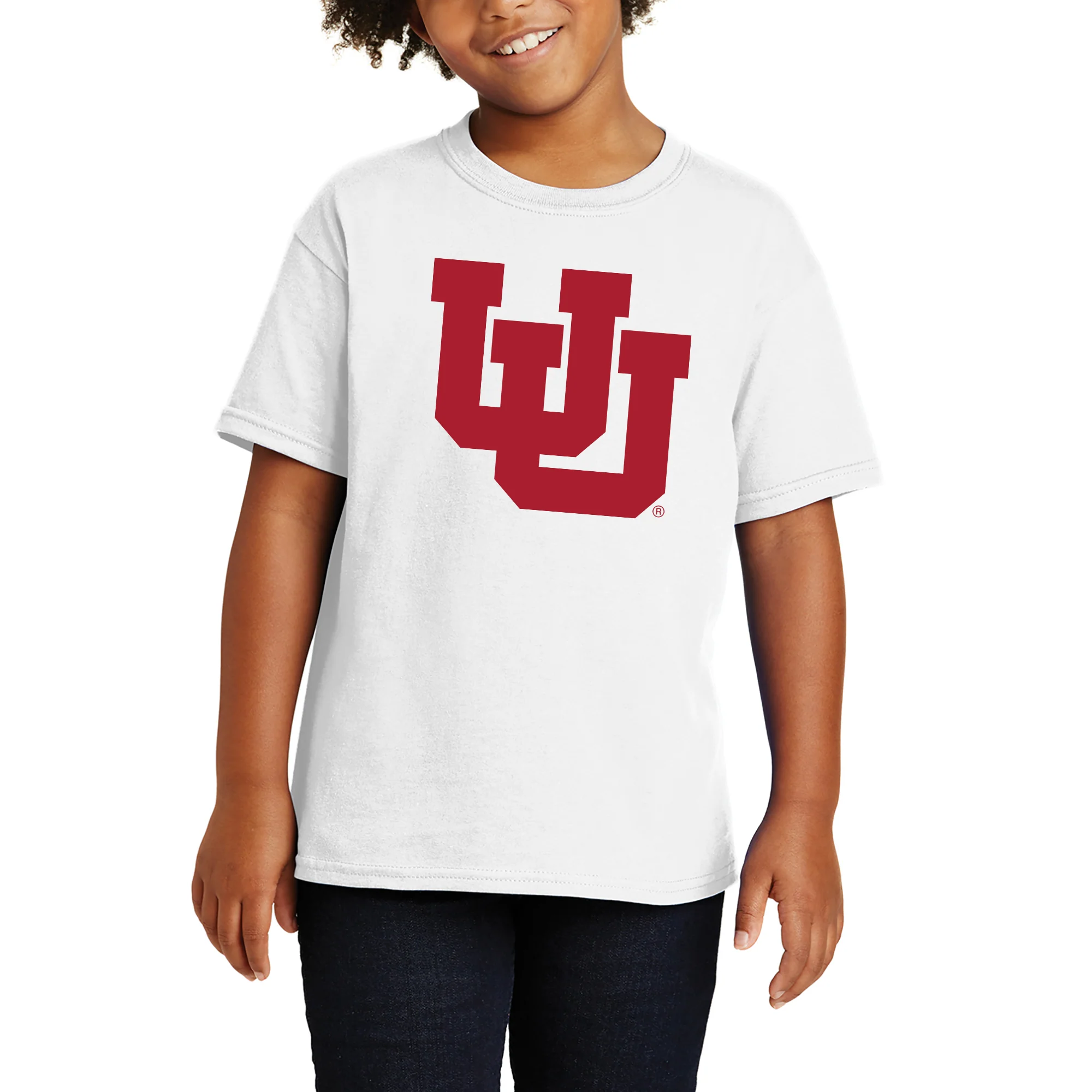 Utah Utes Primary Logo Youth T-Shirt - White - Image 4