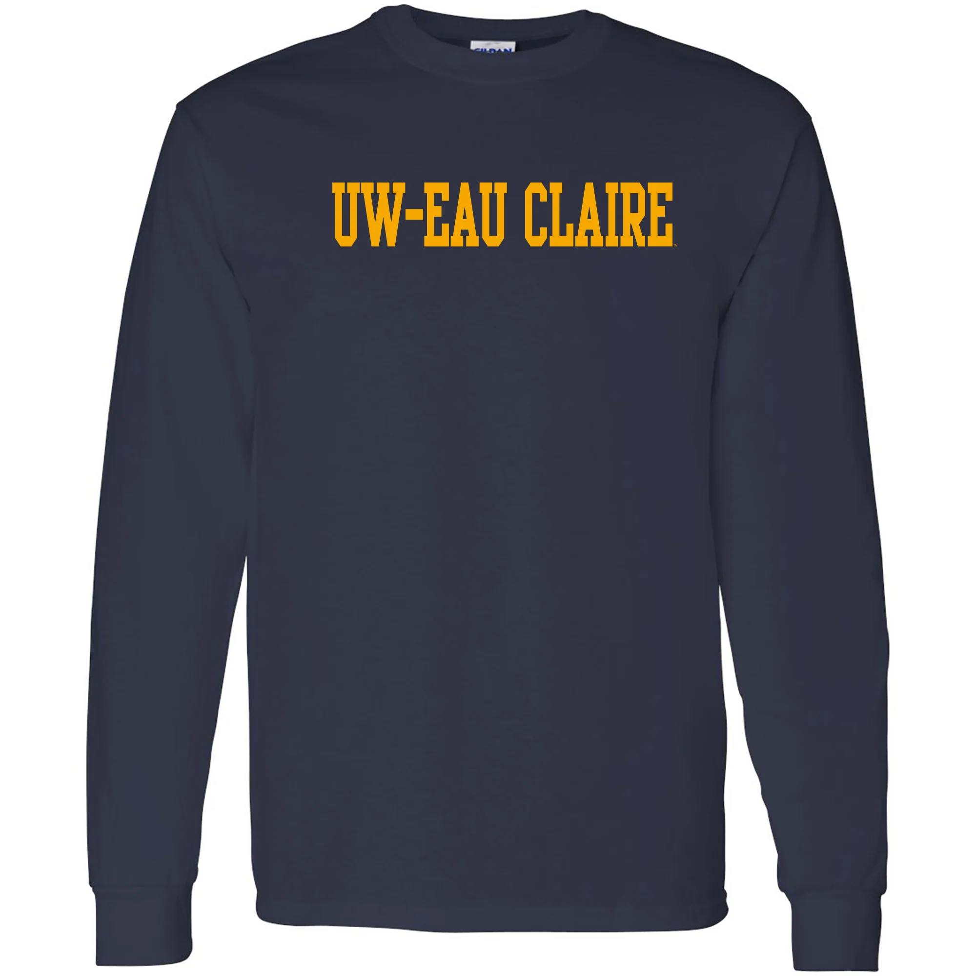 UW-Eau Claire Basic Block Long Sleeve - Navy