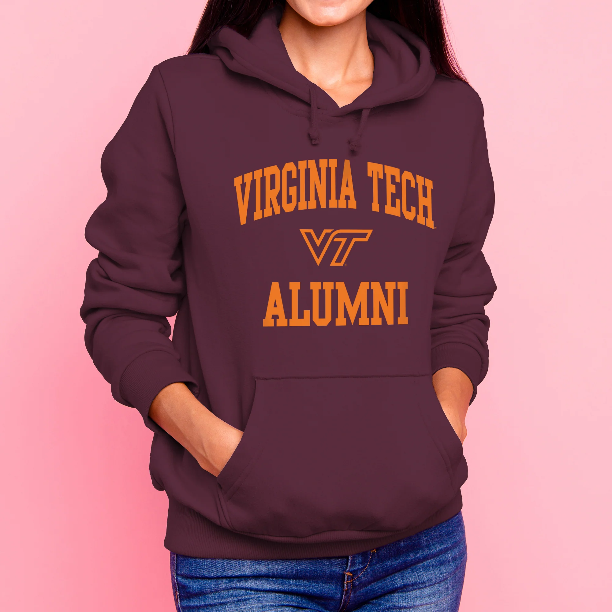 Virginia Tech Arch Logo Alumni Hoodie - Maroon - Image 4