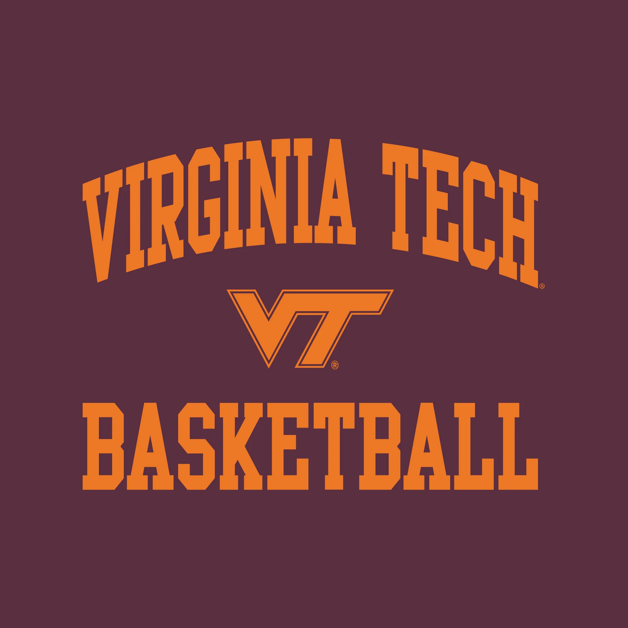 Virginia Tech Arch Logo Basketball Hoodie - Maroon - Image 2