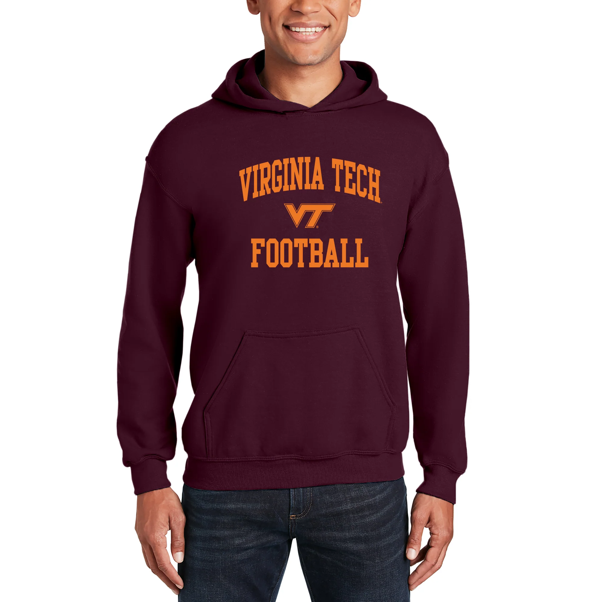 Virginia Tech Arch Logo Football Hoodie - Maroon - Image 3