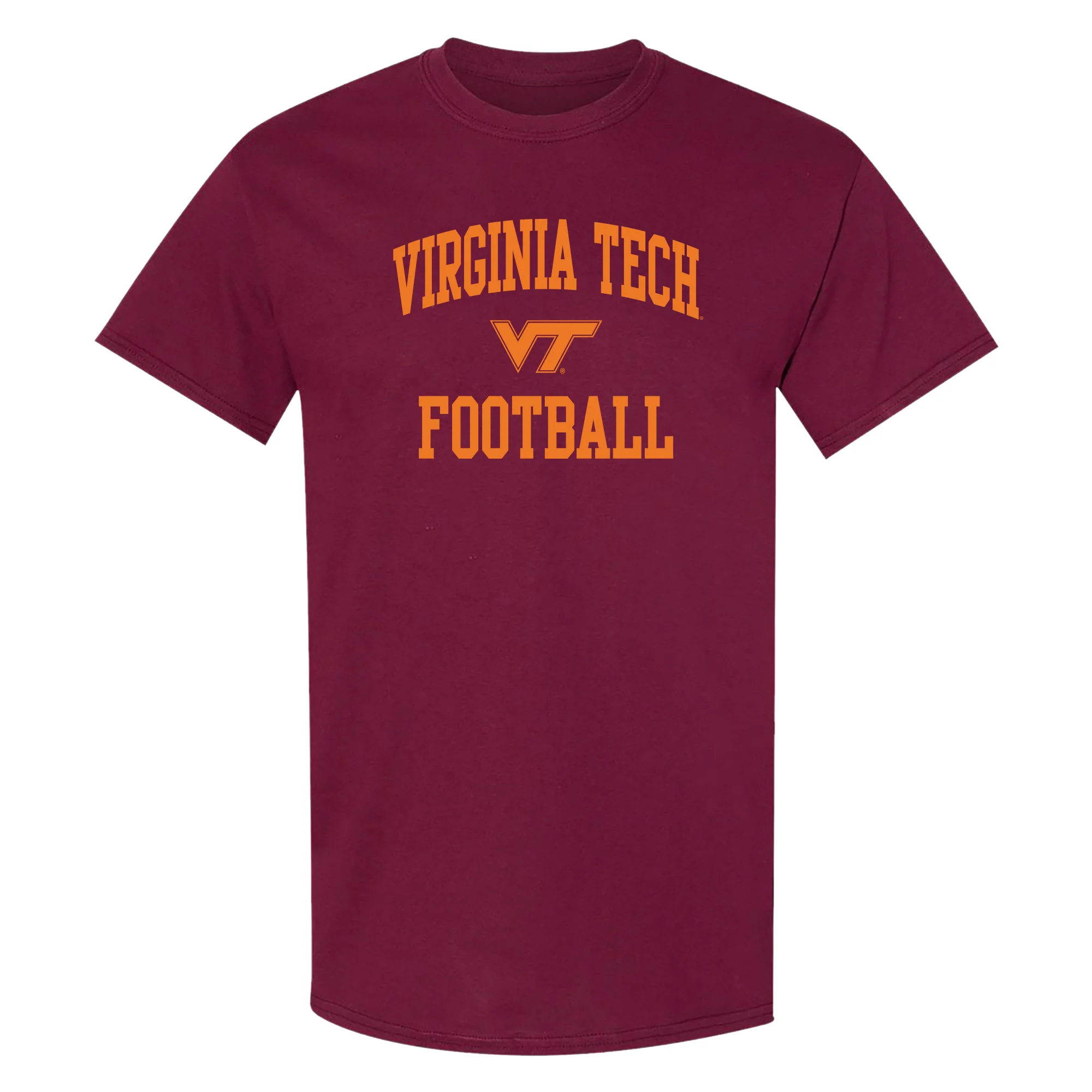 Virginia Tech Arch Logo Football T-Shirt - Maroon