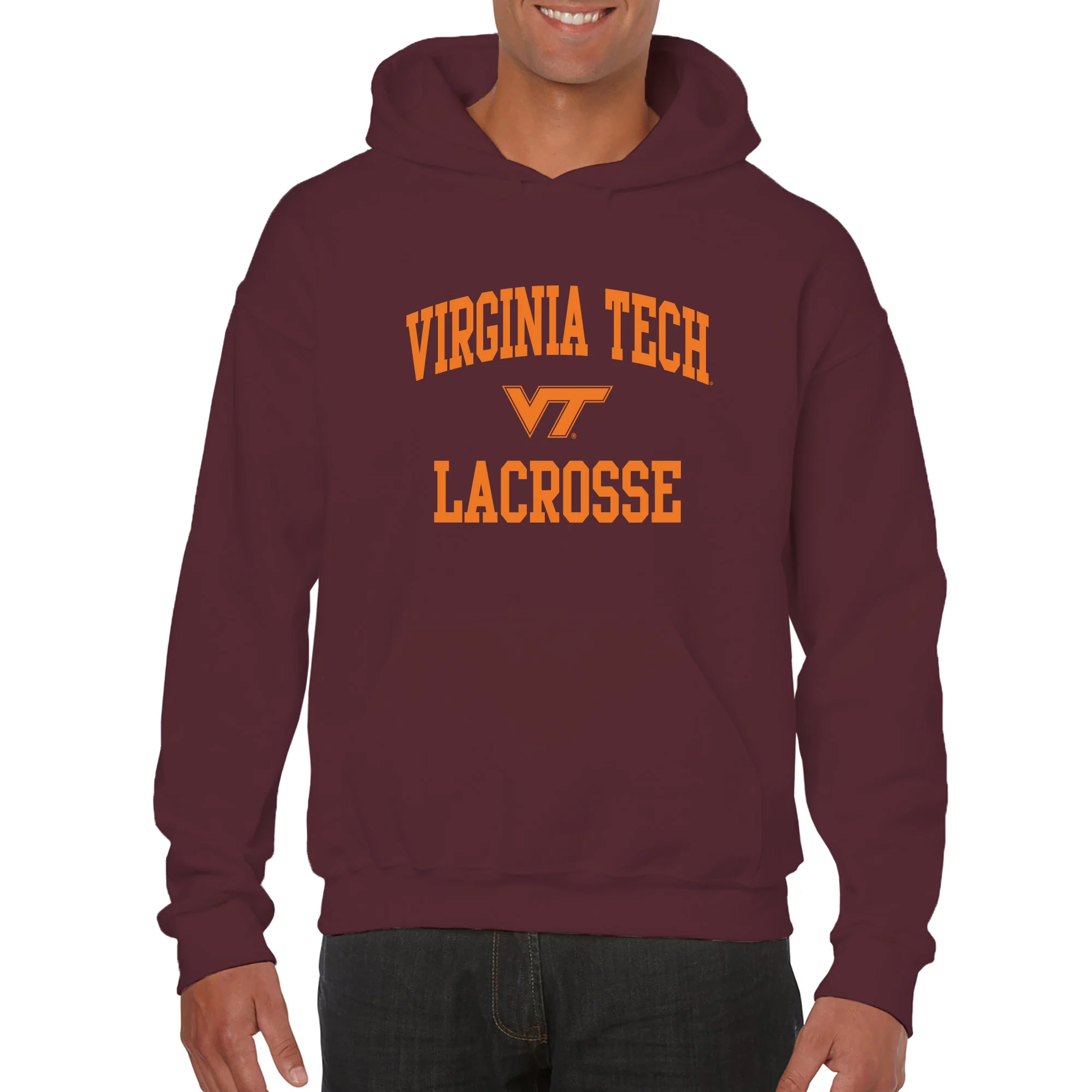 Virginia Tech Arch Logo Lacrosse Hoodie - Maroon - Image 3