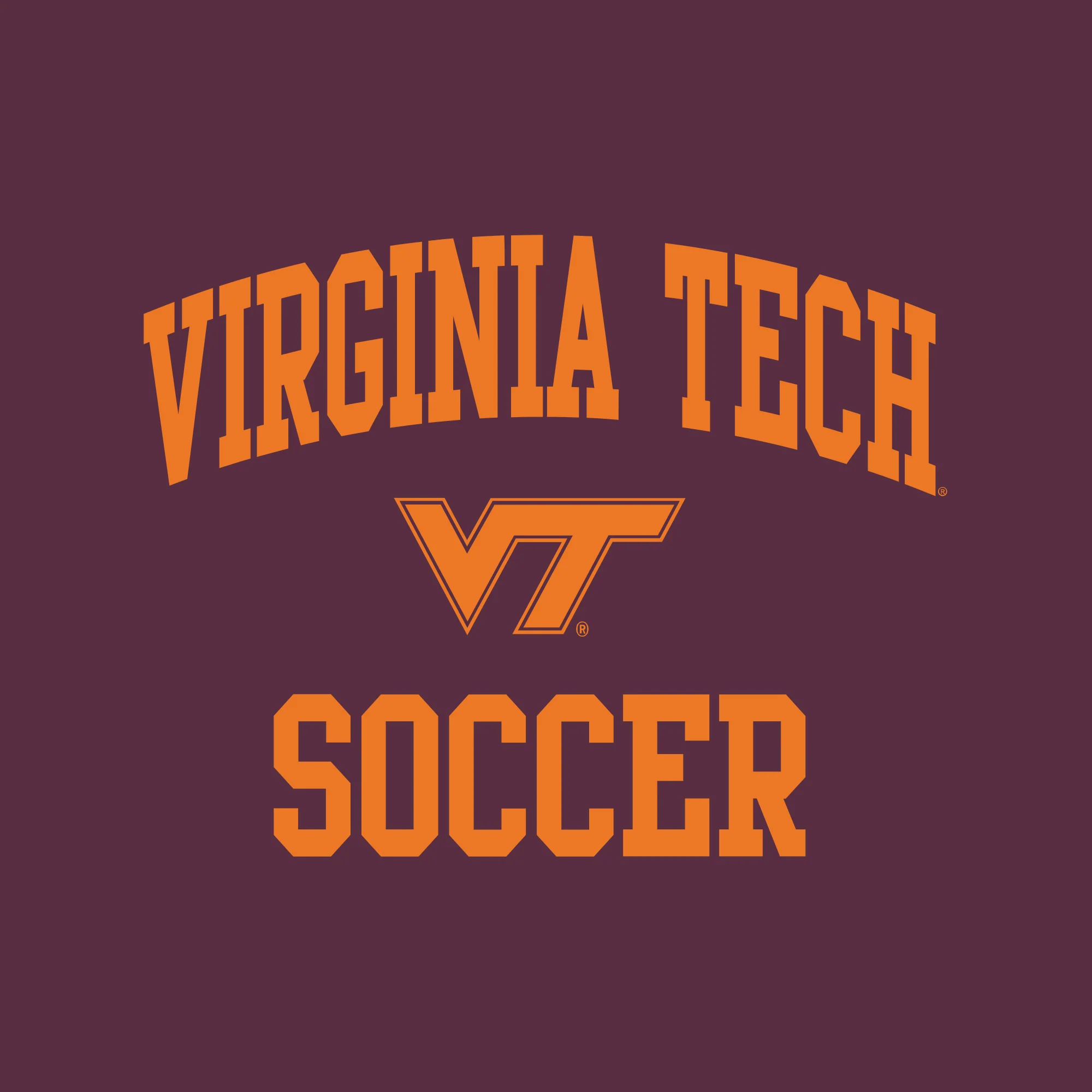 Virginia Tech Arch Logo Soccer Long Sleeve - Maroon - Image 2