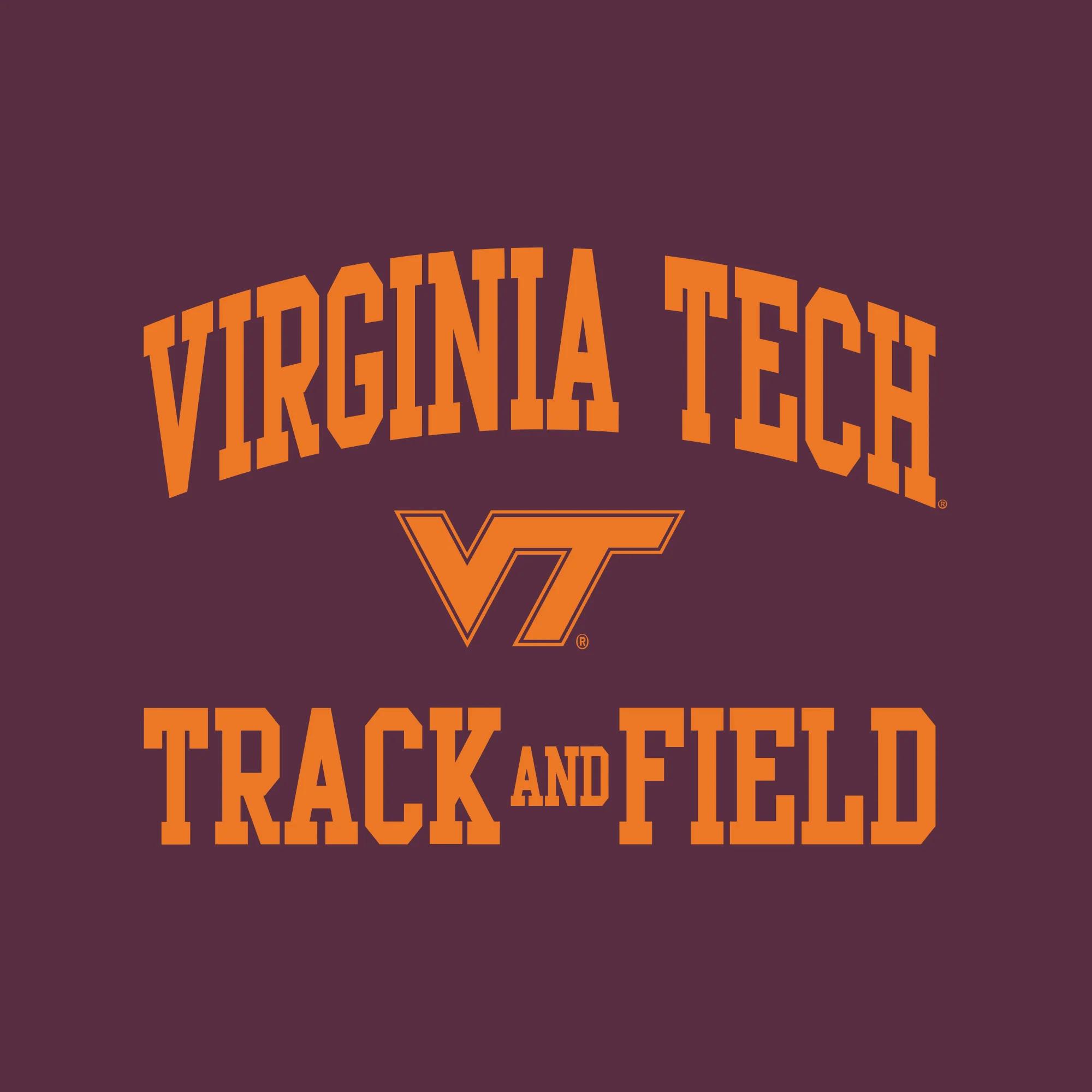 Virginia Tech Arch Logo Track & Field Hoodie - Maroon - Image 2