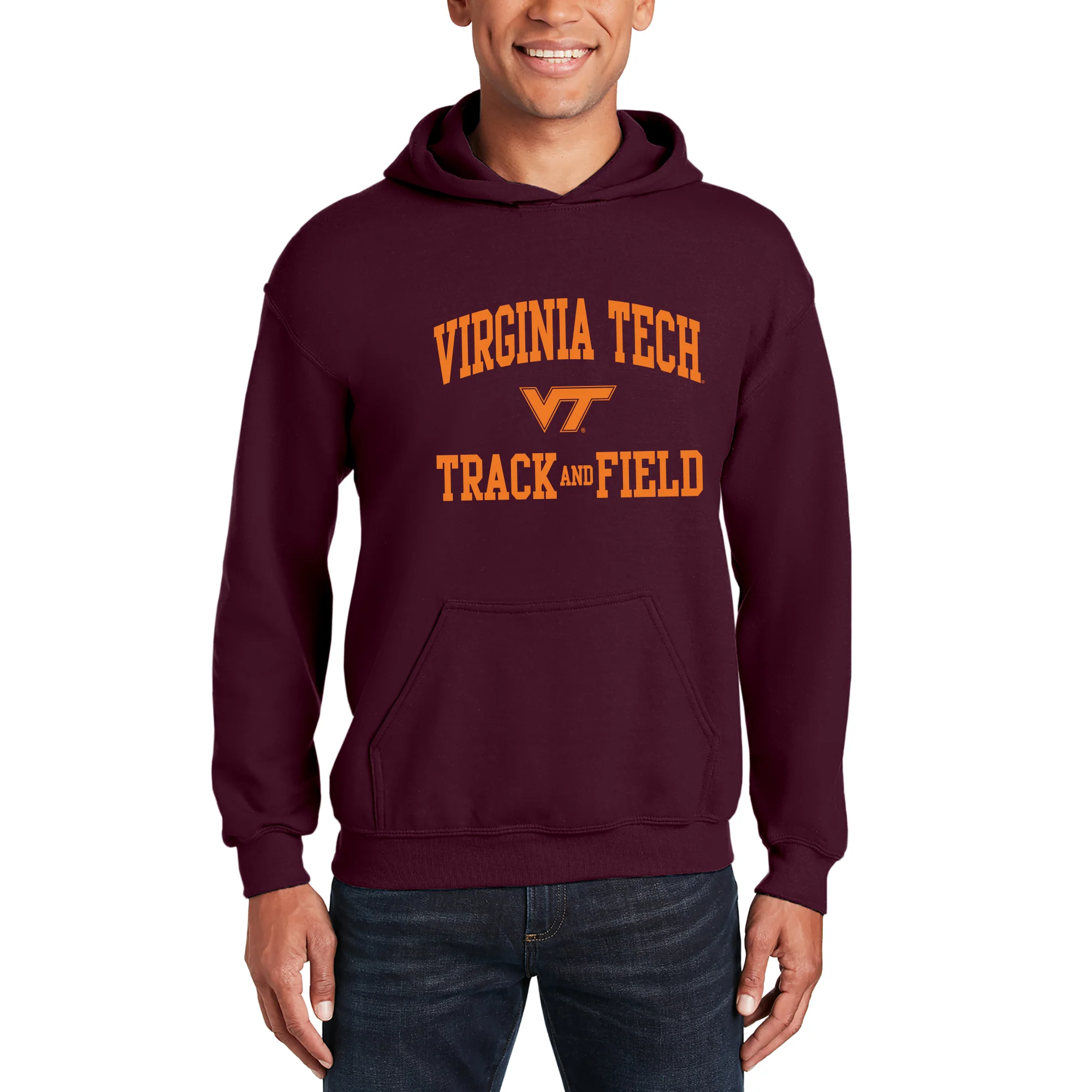 Virginia Tech Arch Logo Track & Field Hoodie - Maroon - Image 3