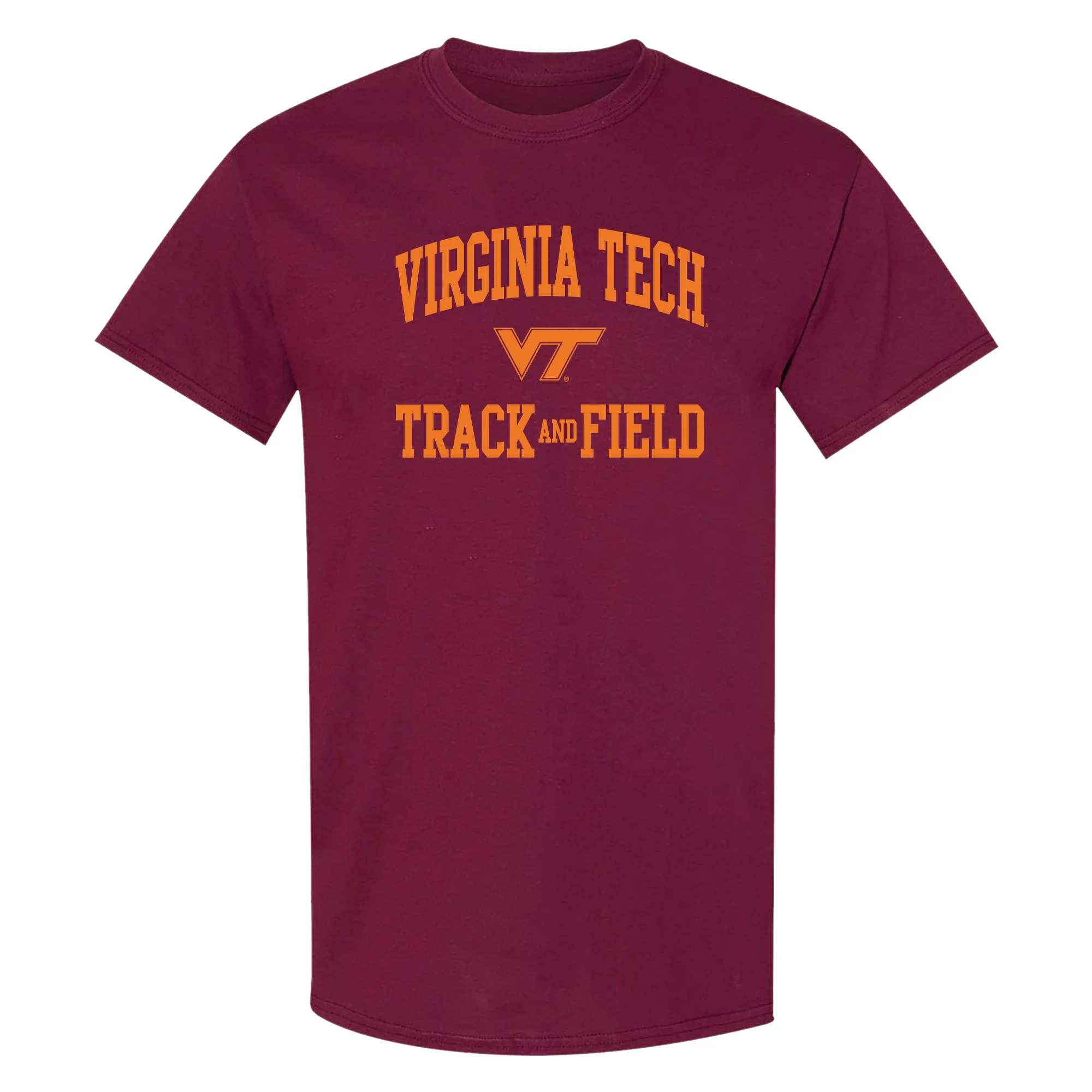 Virginia Tech Arch Logo Track & Field T-Shirt - Maroon
