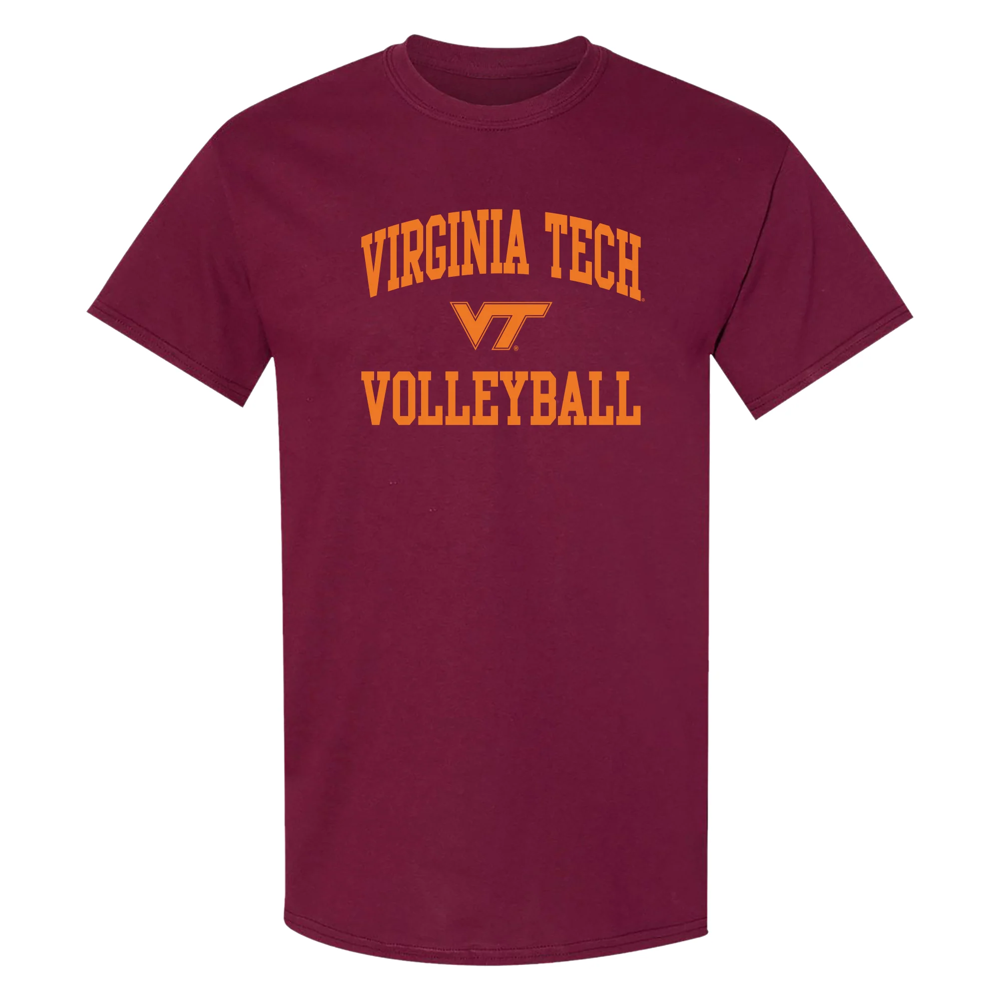 Virginia Tech Arch Logo Volleyball T-Shirt - Maroon