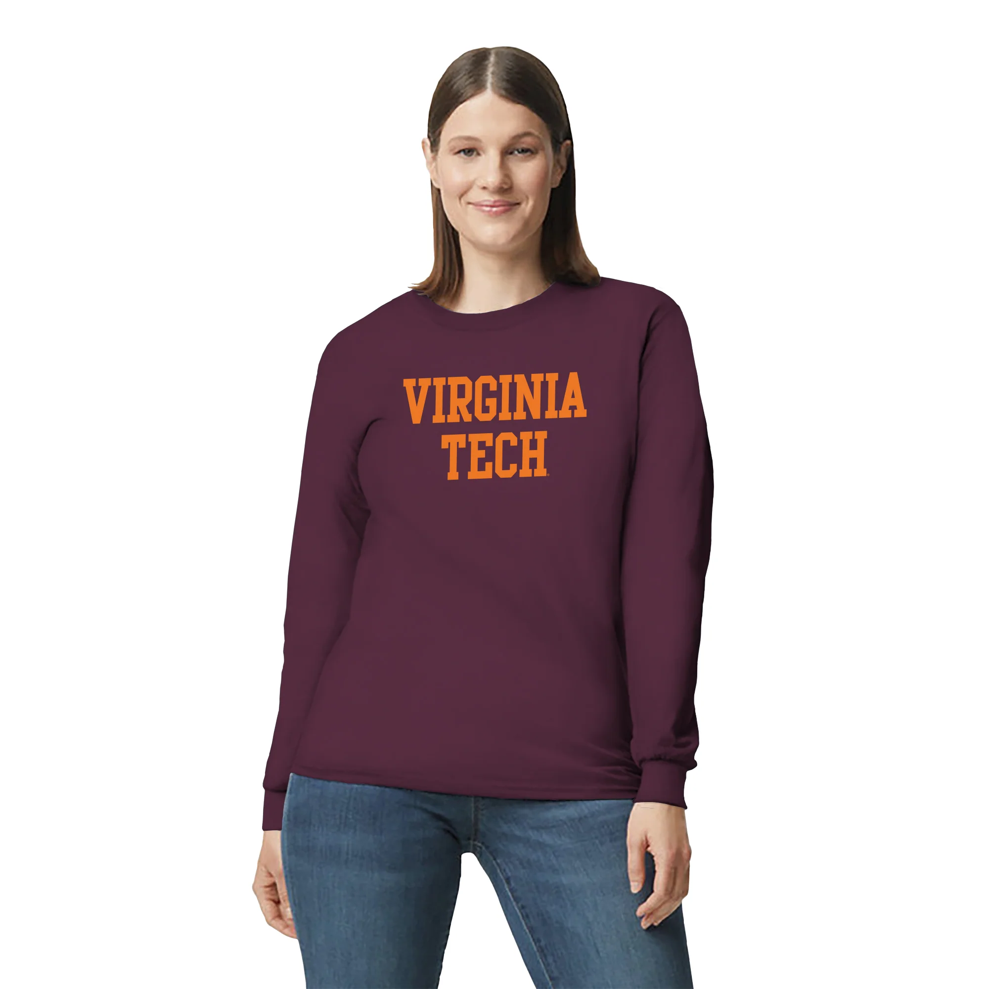 Virginia Tech Basic Block Long Sleeve - Maroon - Image 4