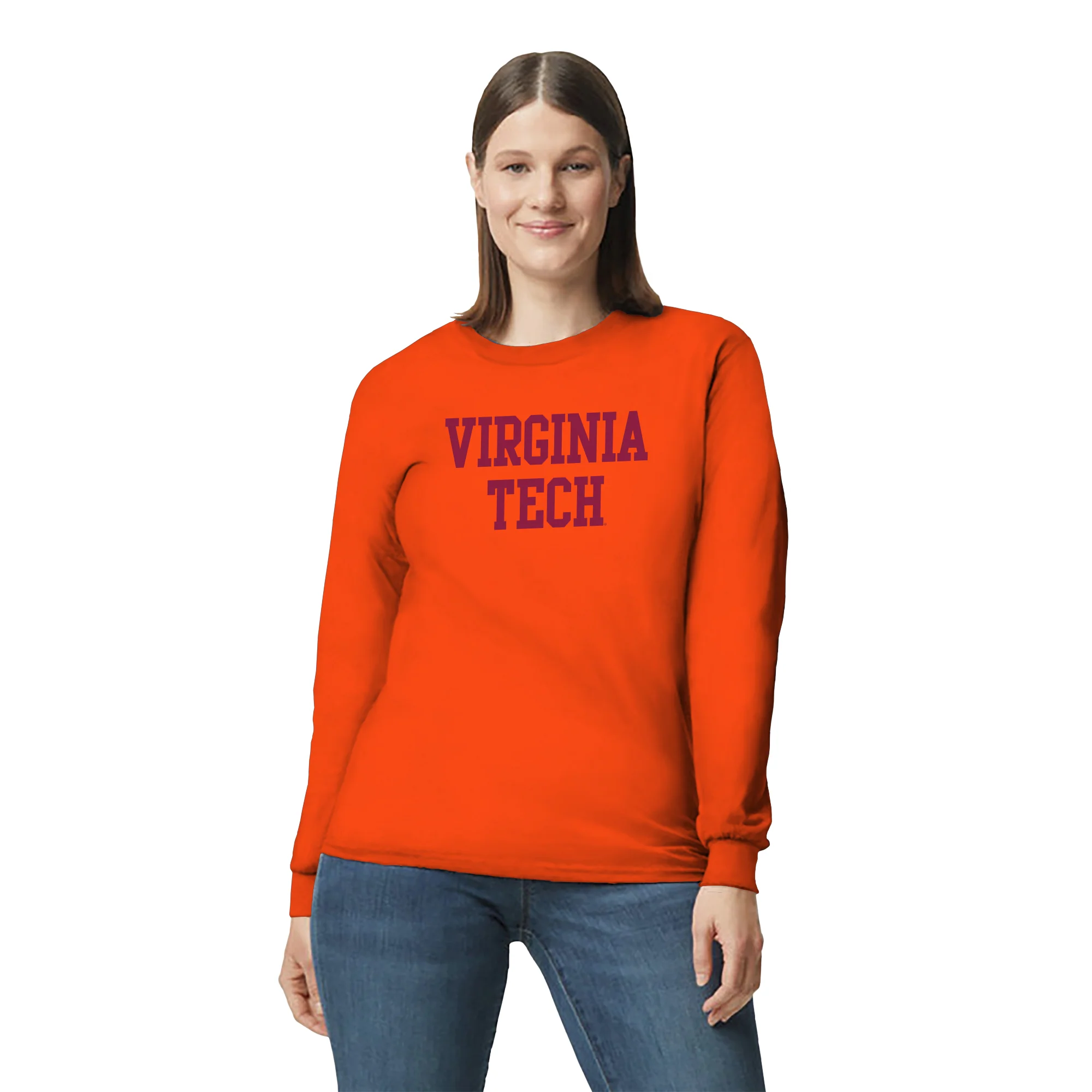 Virginia Tech Basic Block Long Sleeve - Orange - Image 4