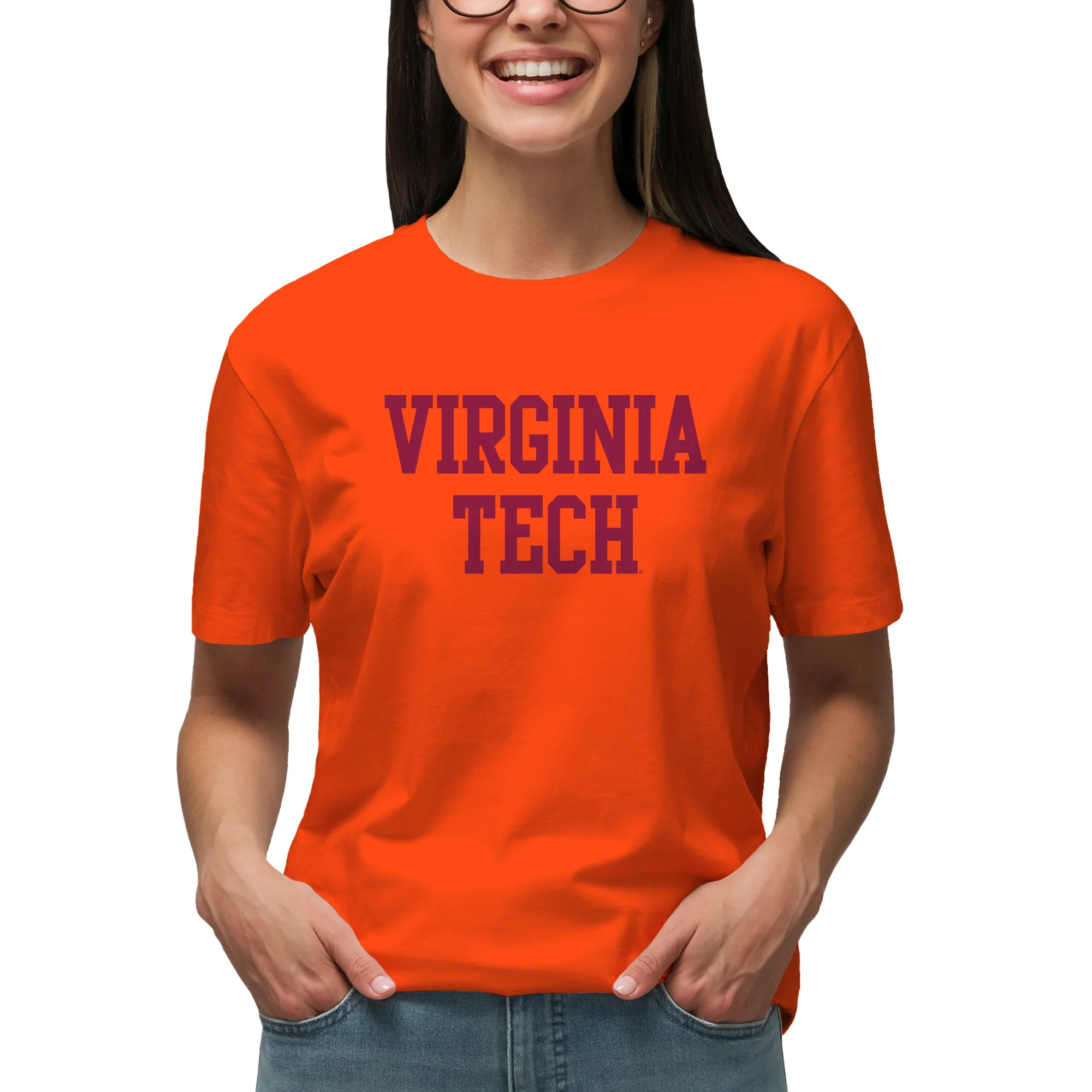 Virginia Tech Basic Block T-Shirt - Orange - Image 4