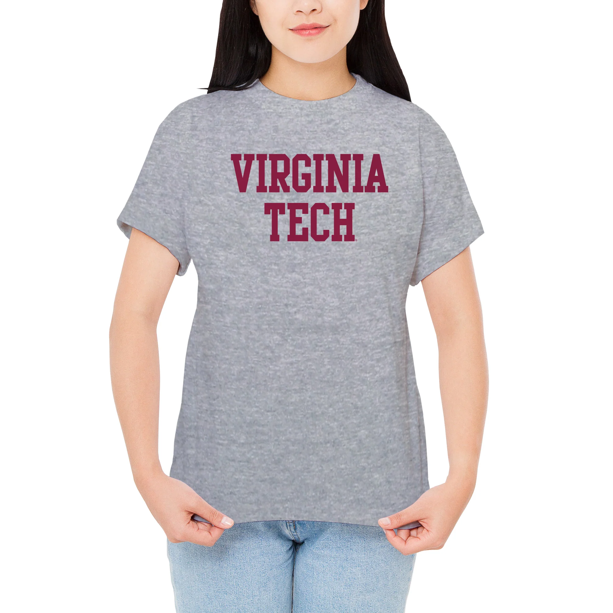 Virginia Tech Basic Block T-Shirt - Sport Grey - Image 4
